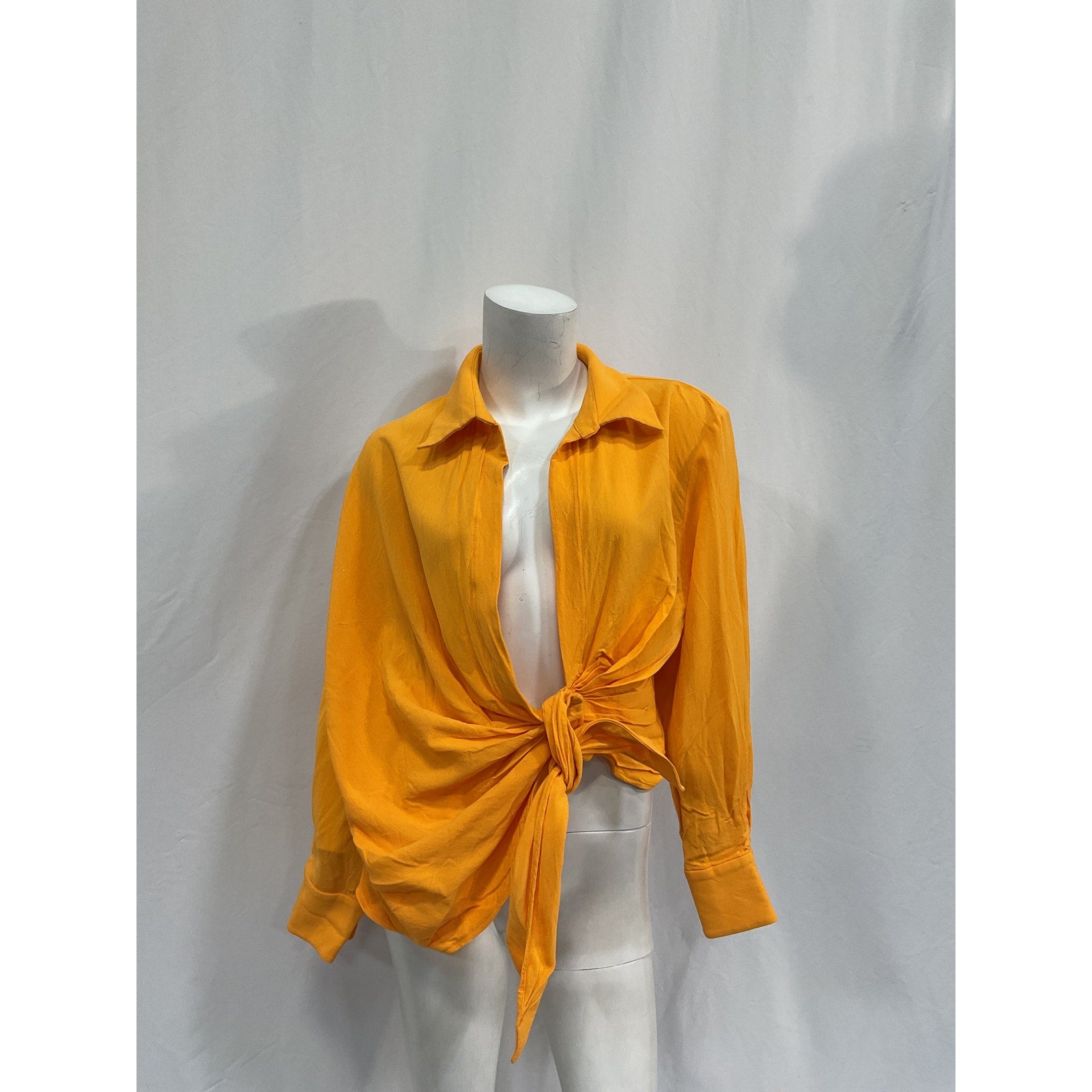 Jacquemus 'La Chemise Bahia' Orange Viscose Shirt Size 44