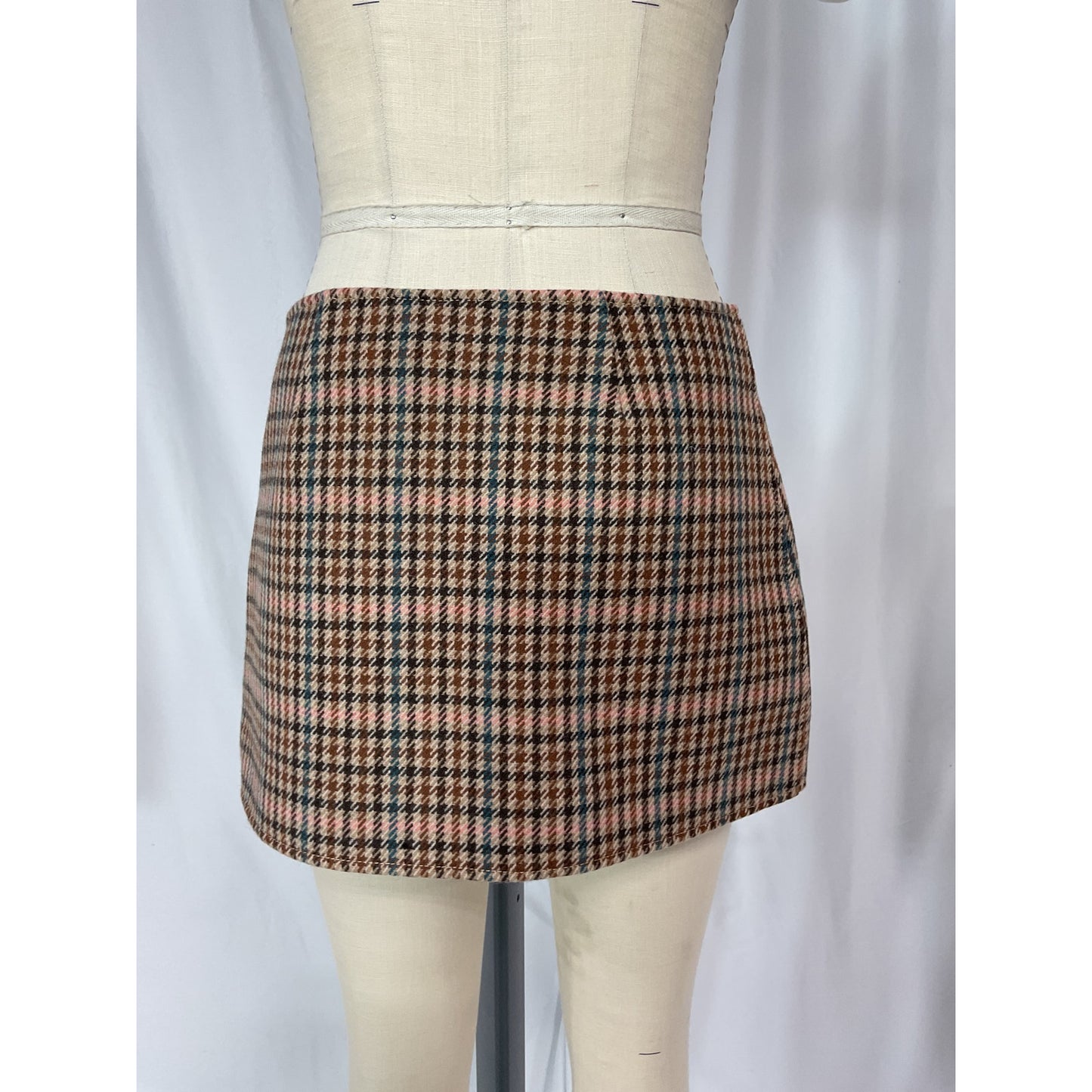 A.L.C. 'Rylee' Brown Plaid Mini Skirt Size 4