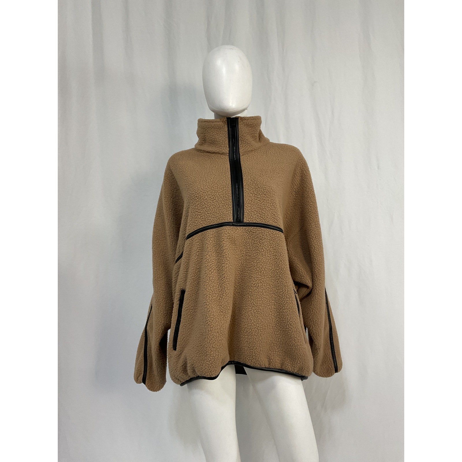 Lamarque 'Helsa' Brown Polyester Pullover Size XL