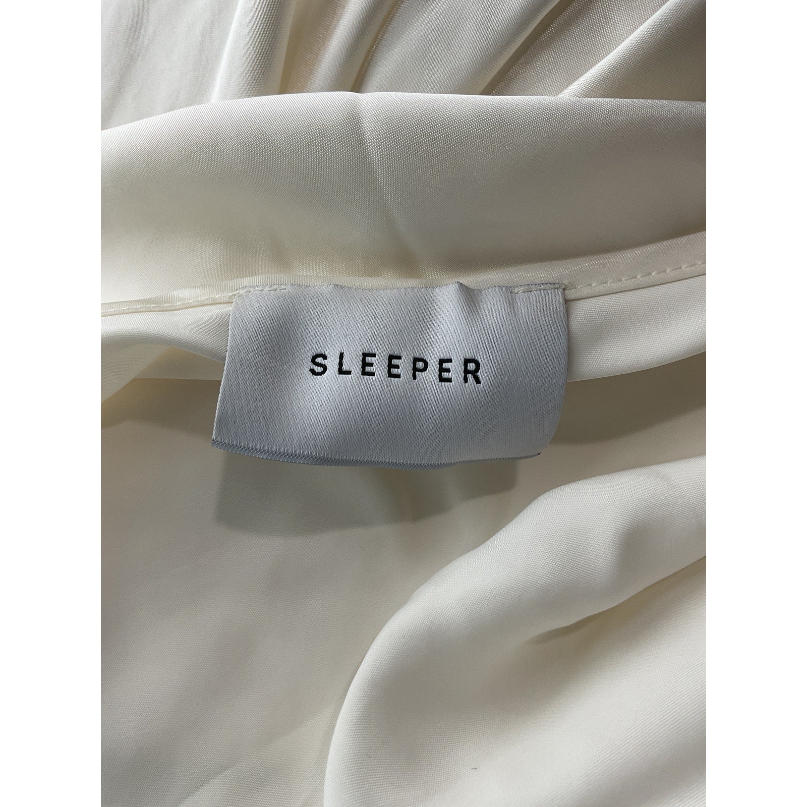 Sleeper 'Boheme' White Rayon Slip Dress With Feathers Size XL