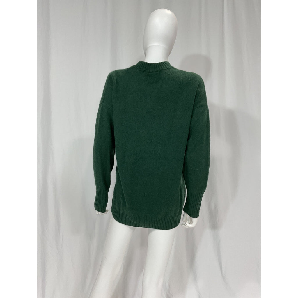 Naadam 'Luxe' Green Cashmere Oversized Crewneck Sweater Size S