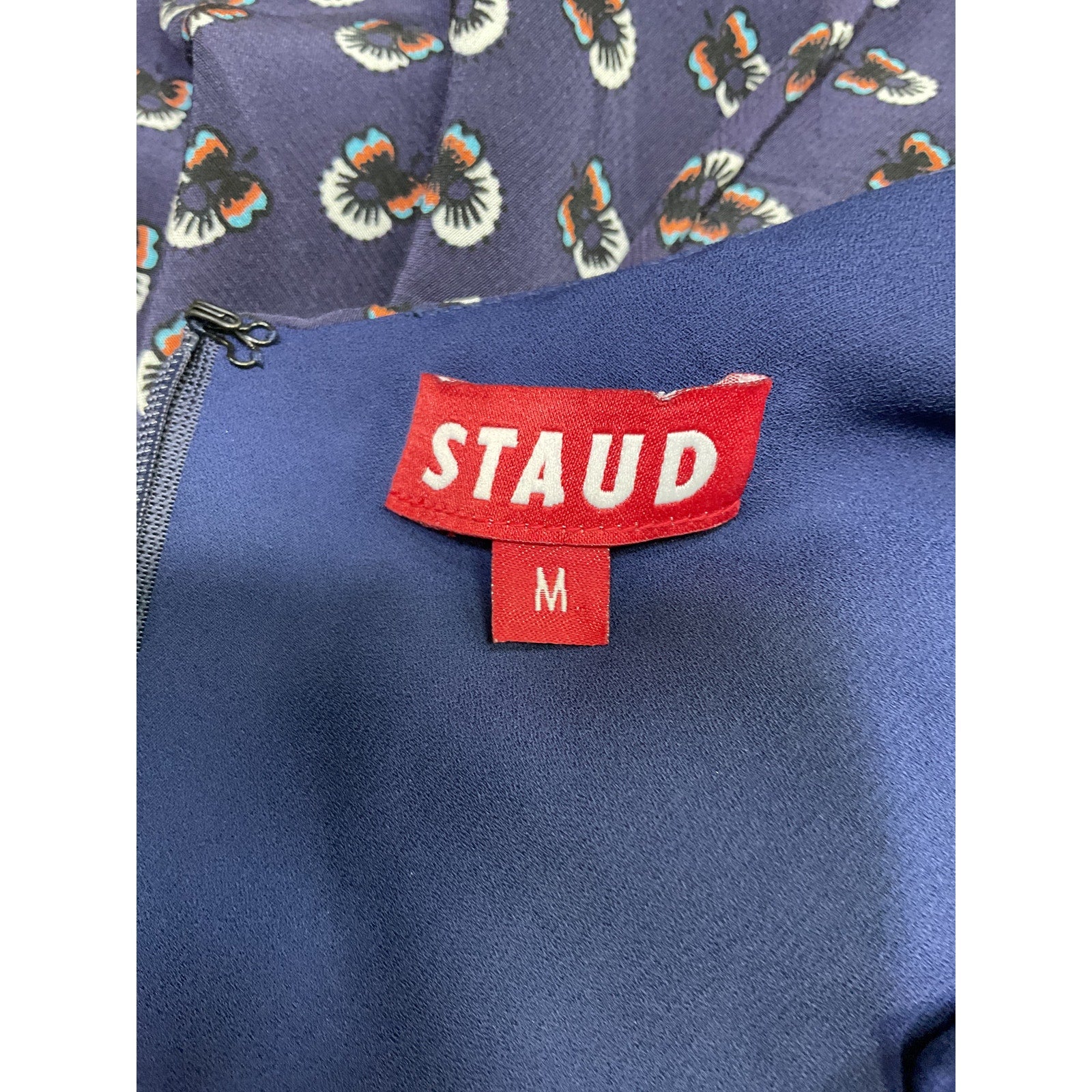 Staud 'Bellamy' Navy Dress Size M