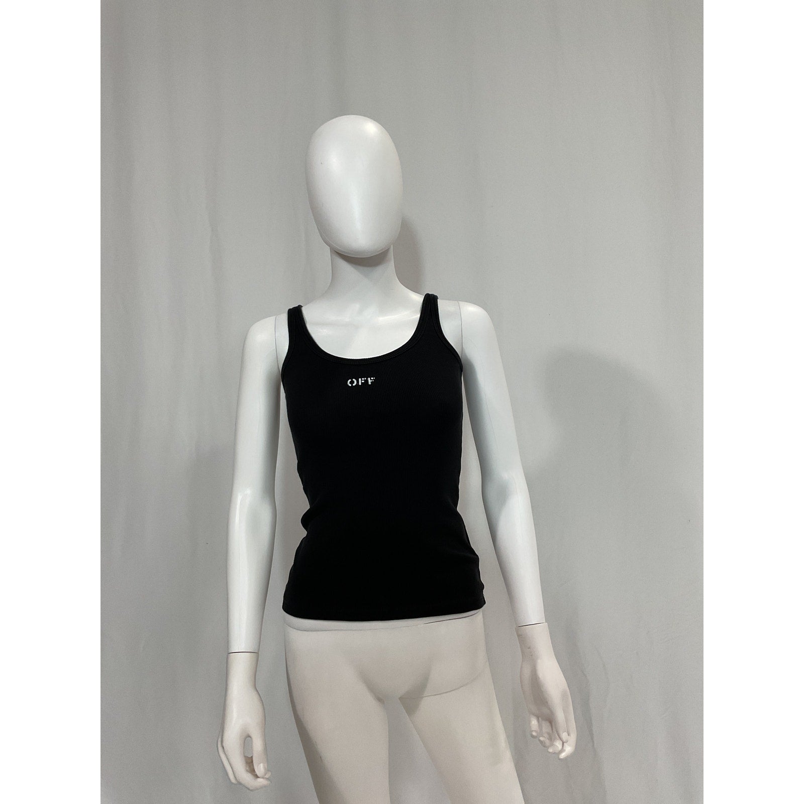 Off-White 'Rib' Black Tank Top Size 38