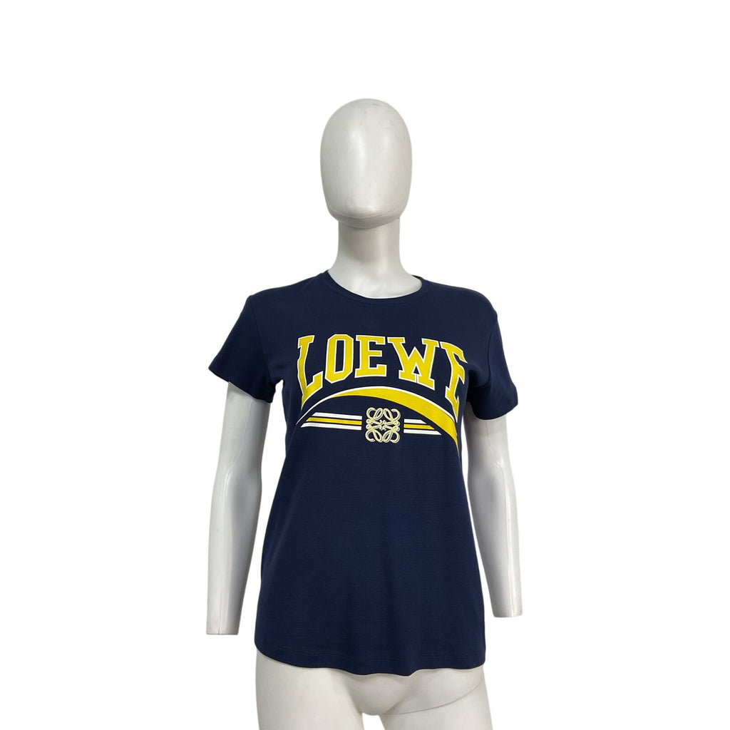 Loewe Printed Blue Cotton-Jersey T-Shirt Size S