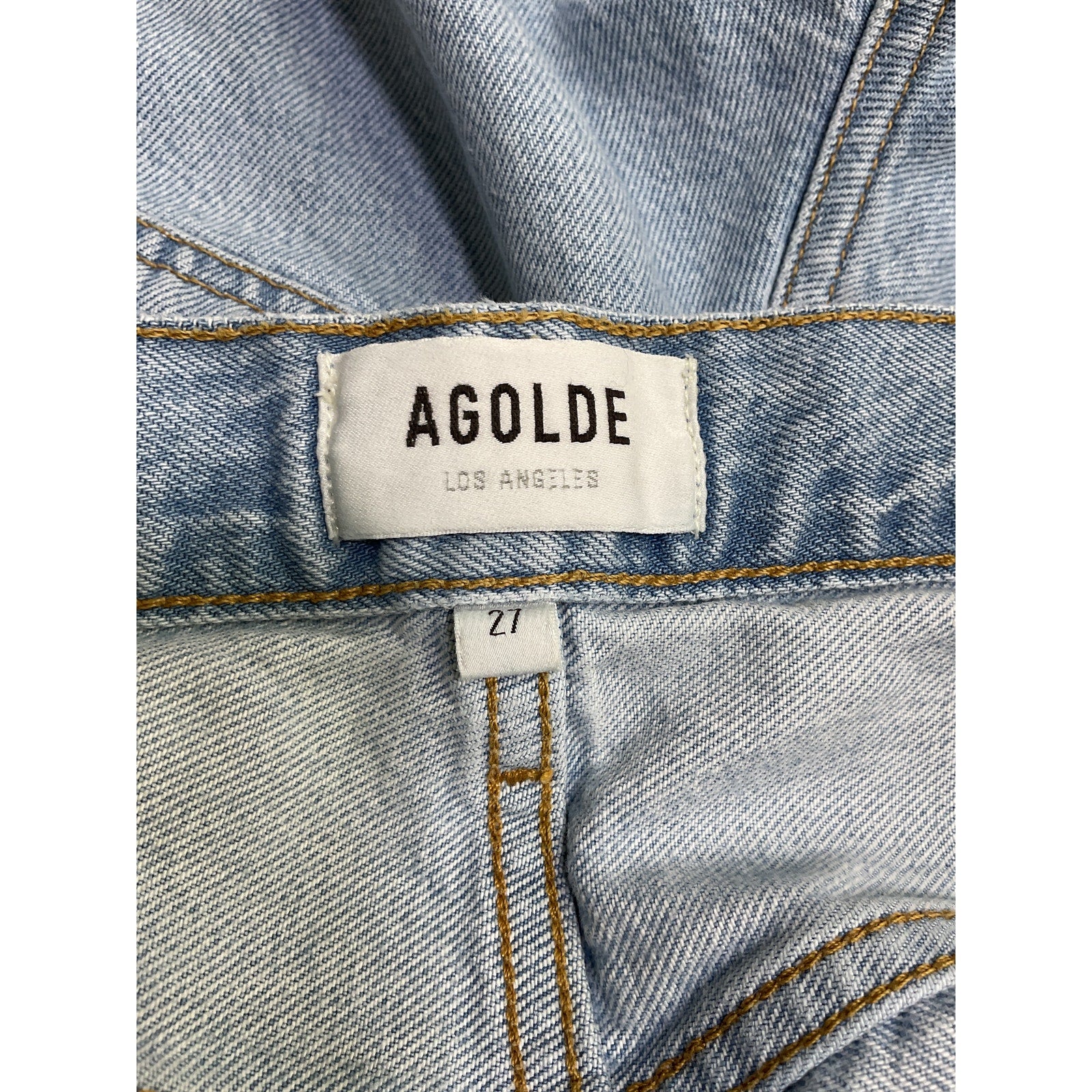 Agolde '90'S' Blue Cotton Mid Rise Loose Denim Jean Size 27