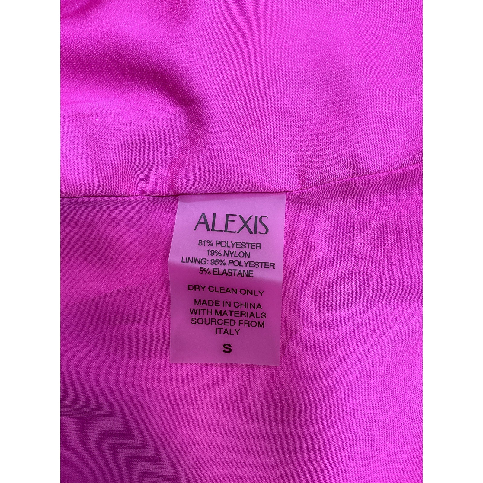 Alexis 'Arie' Pink Polyester Dress Size S