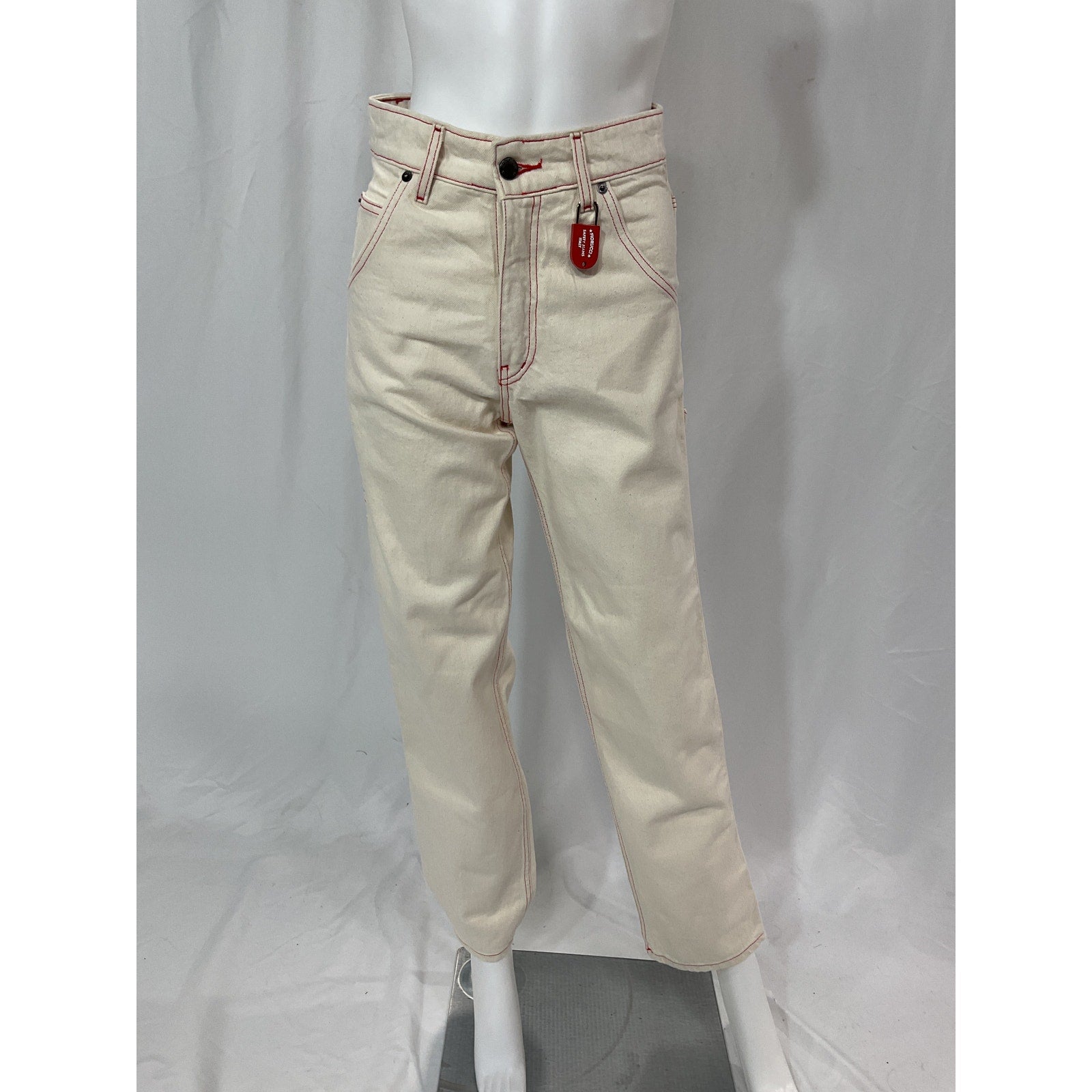 Fiorucci 'Carpenter' White Denim Jeans  Size 25 - NWT