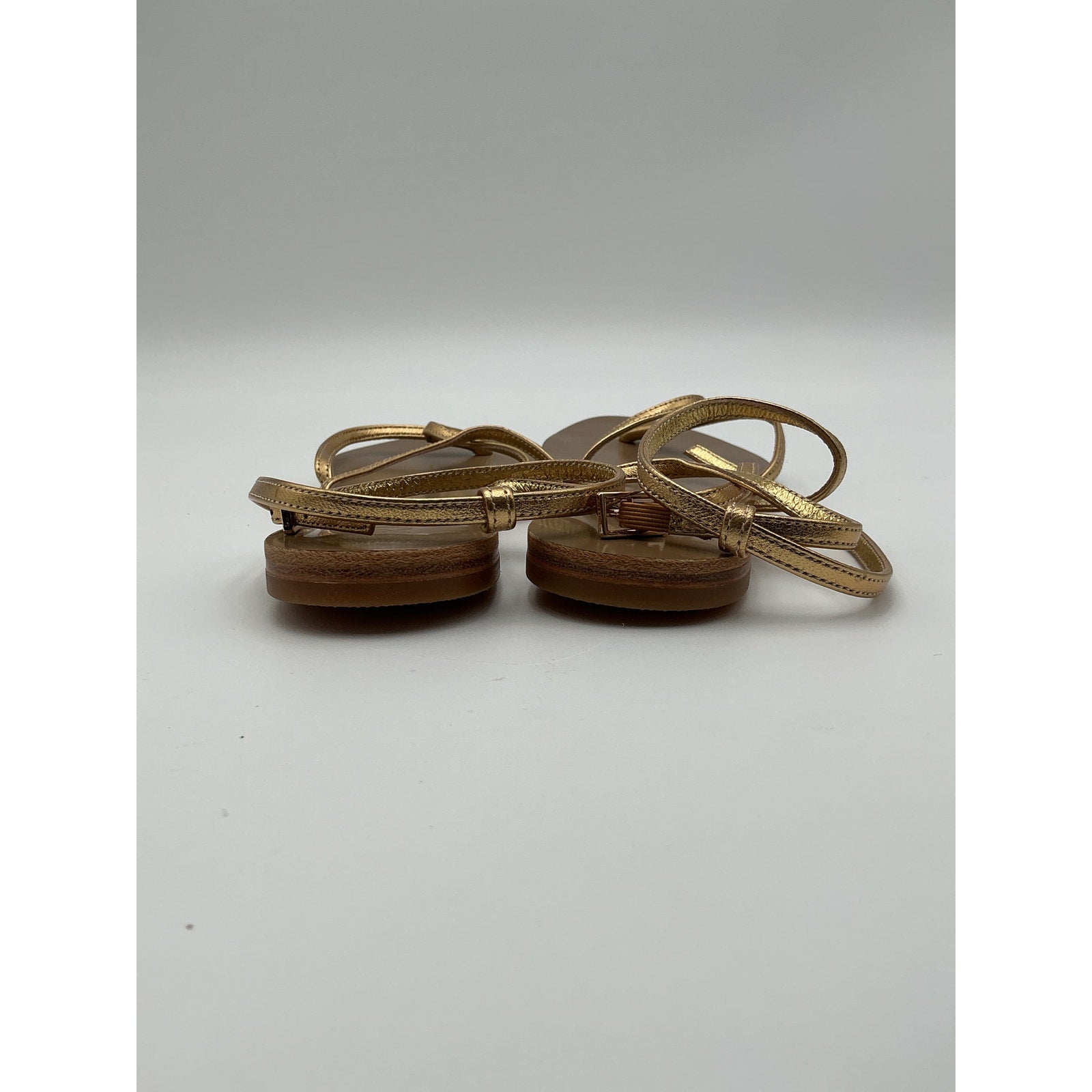 Raye 'Void' Gold Leather Sandal Size 5.5