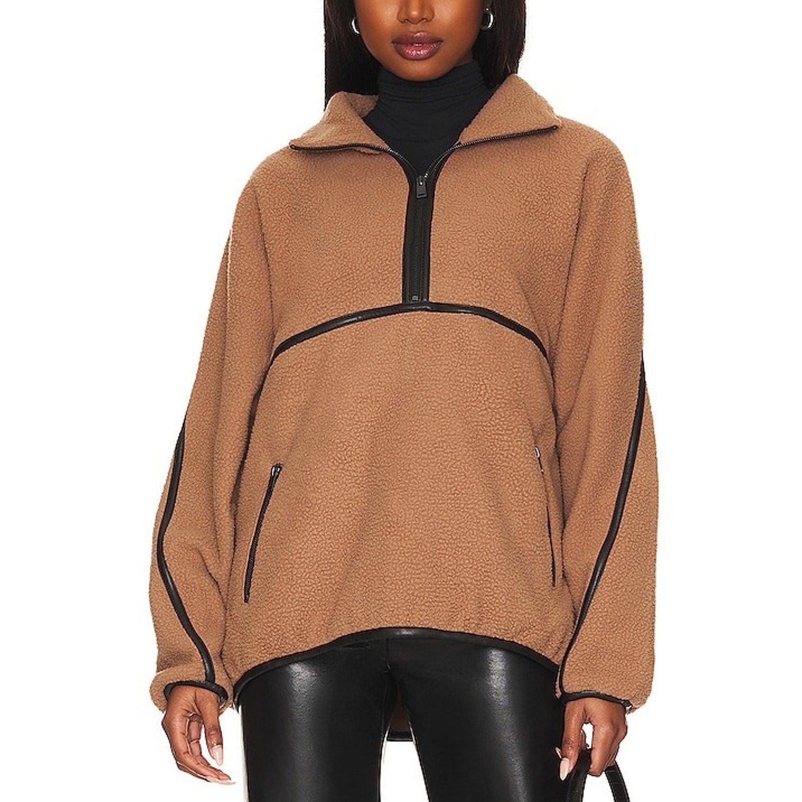 Lamarque 'Helsa' Brown Polyester Pullover Size XL