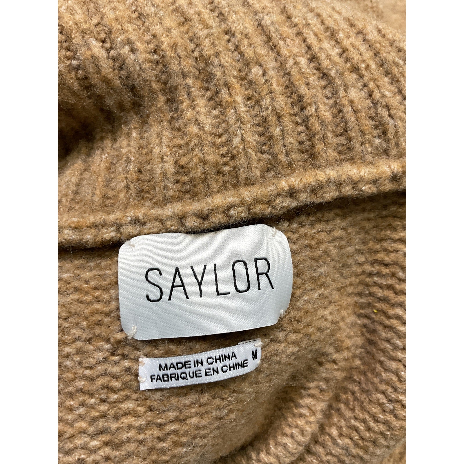 Saylor 'Angelle' Tan Mockneck Sweater Dress Size M - NWT