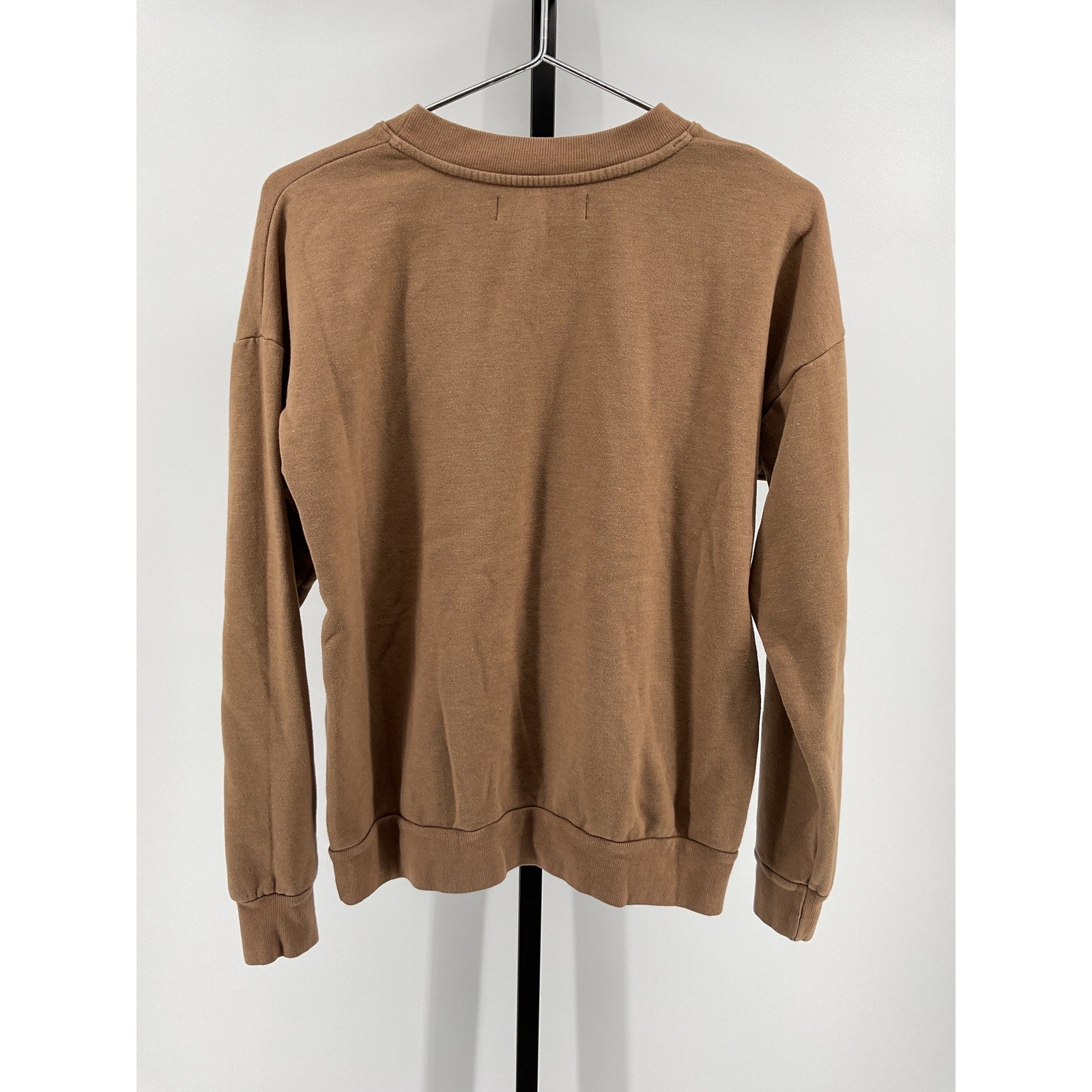 Sprwmn 'Camel' Brown Cotton Tri-Blend Tiny Logo Sweatshirt Size M