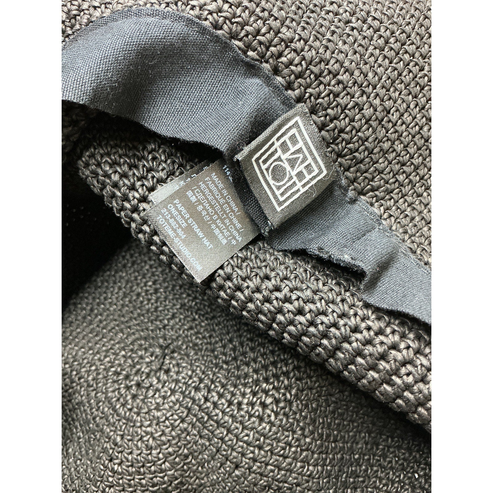 Toteme Woven Black Paper-Straw Hat Size OS
