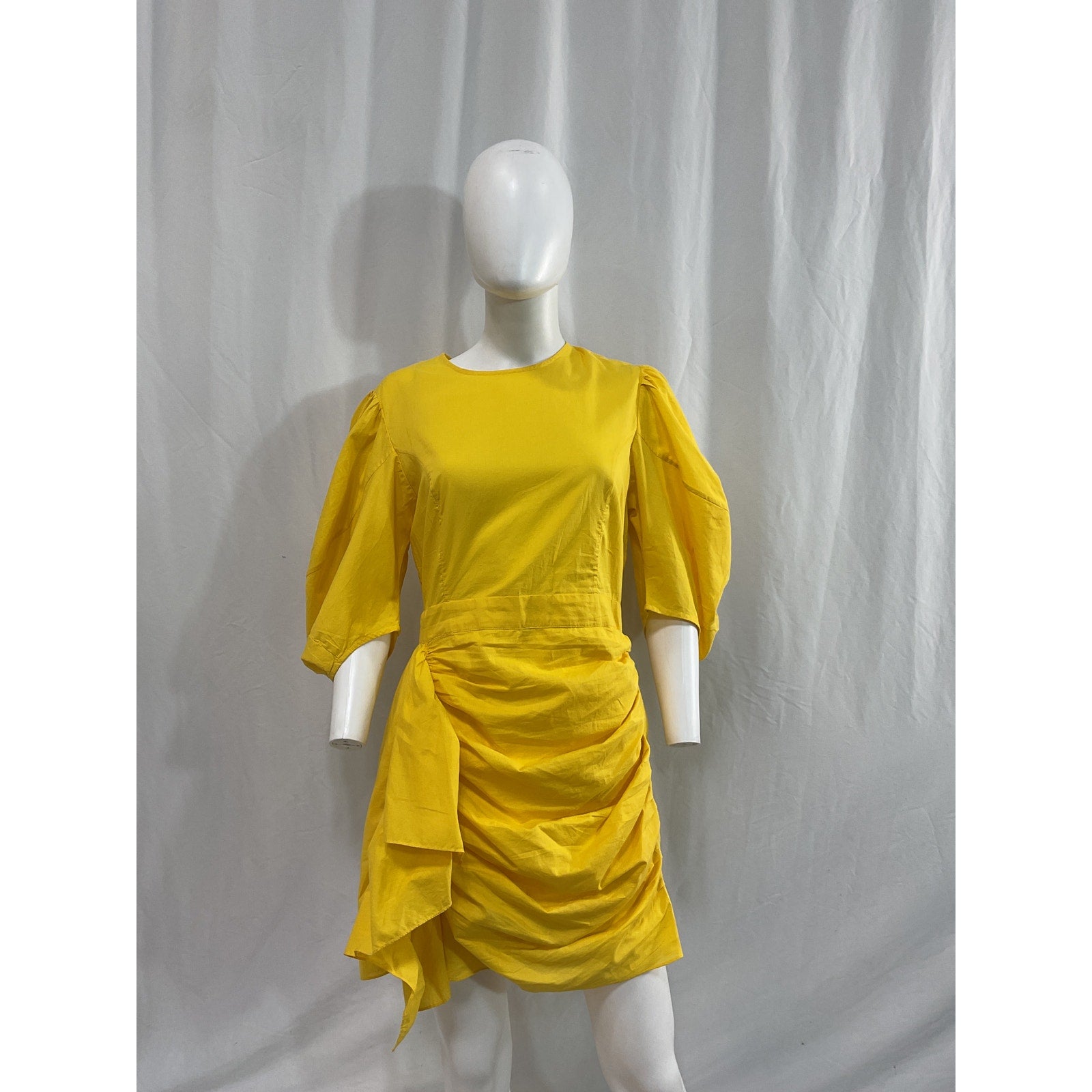 Rhode 'Pia' Yellow Puff Sleeve Dress Size M