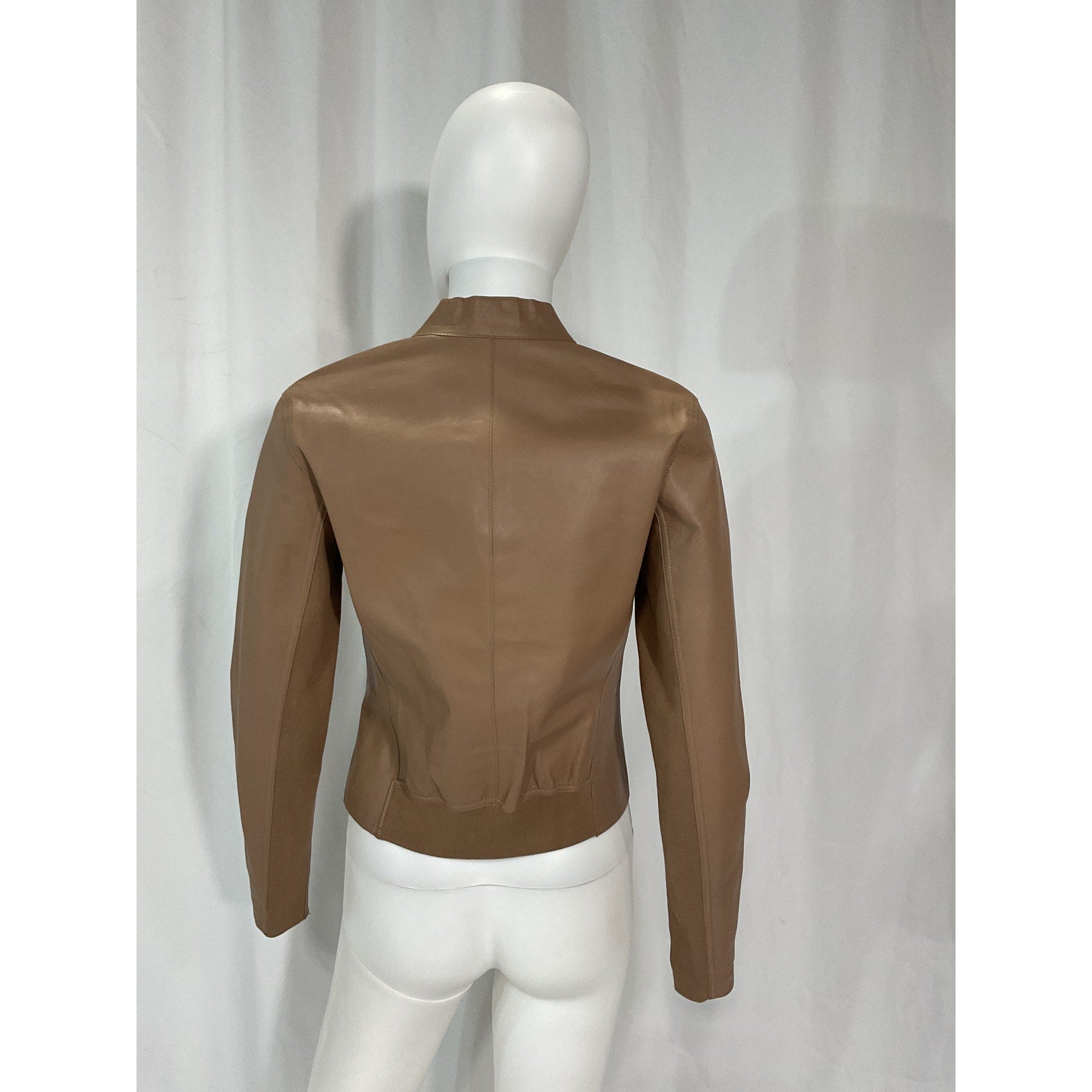 Lamarque 'Chapin' Gold Leather Jacket Size S