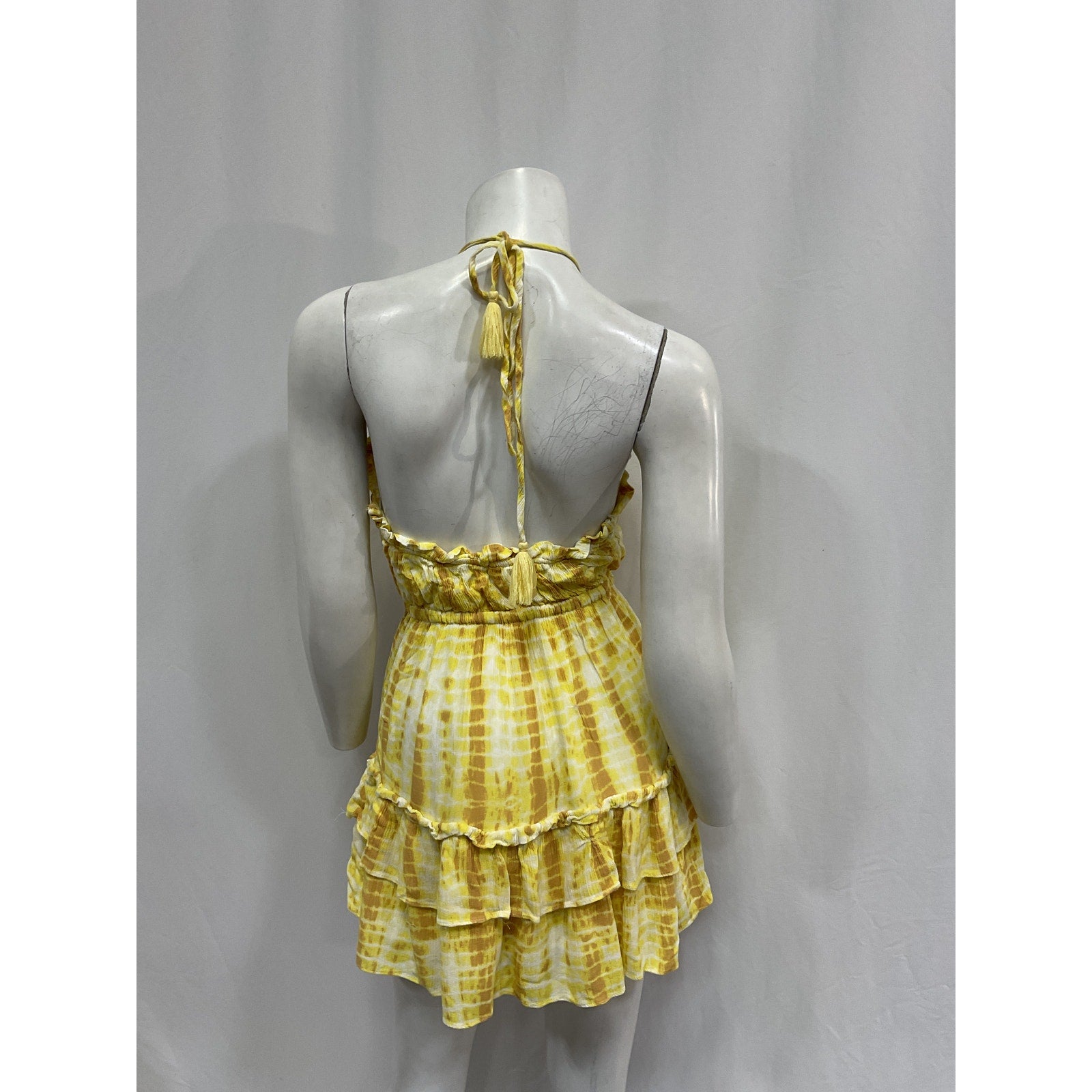 Majorelle 'Baker' Yellow Rayon Mini Dress Size XXS
