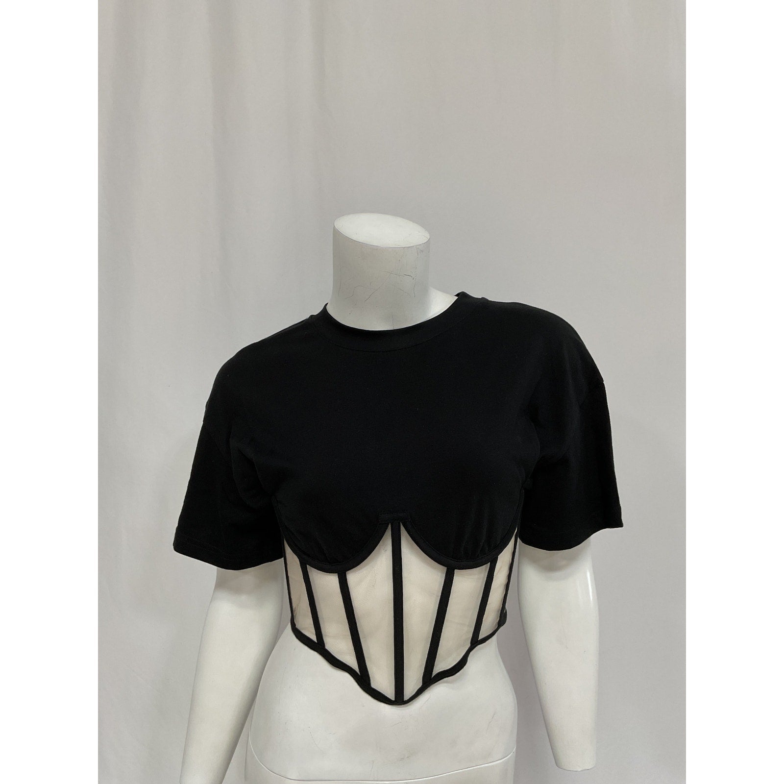 Rta 'Angelo' Black Corset Top Size XS