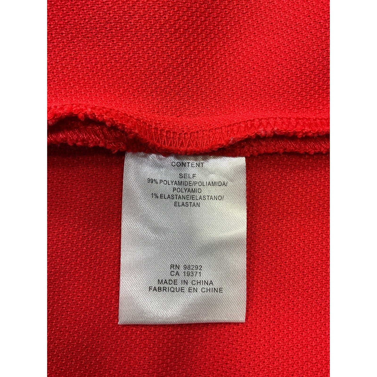 Tibi 'Luxe' Red Polyamide Pique Polo Shirt Size L