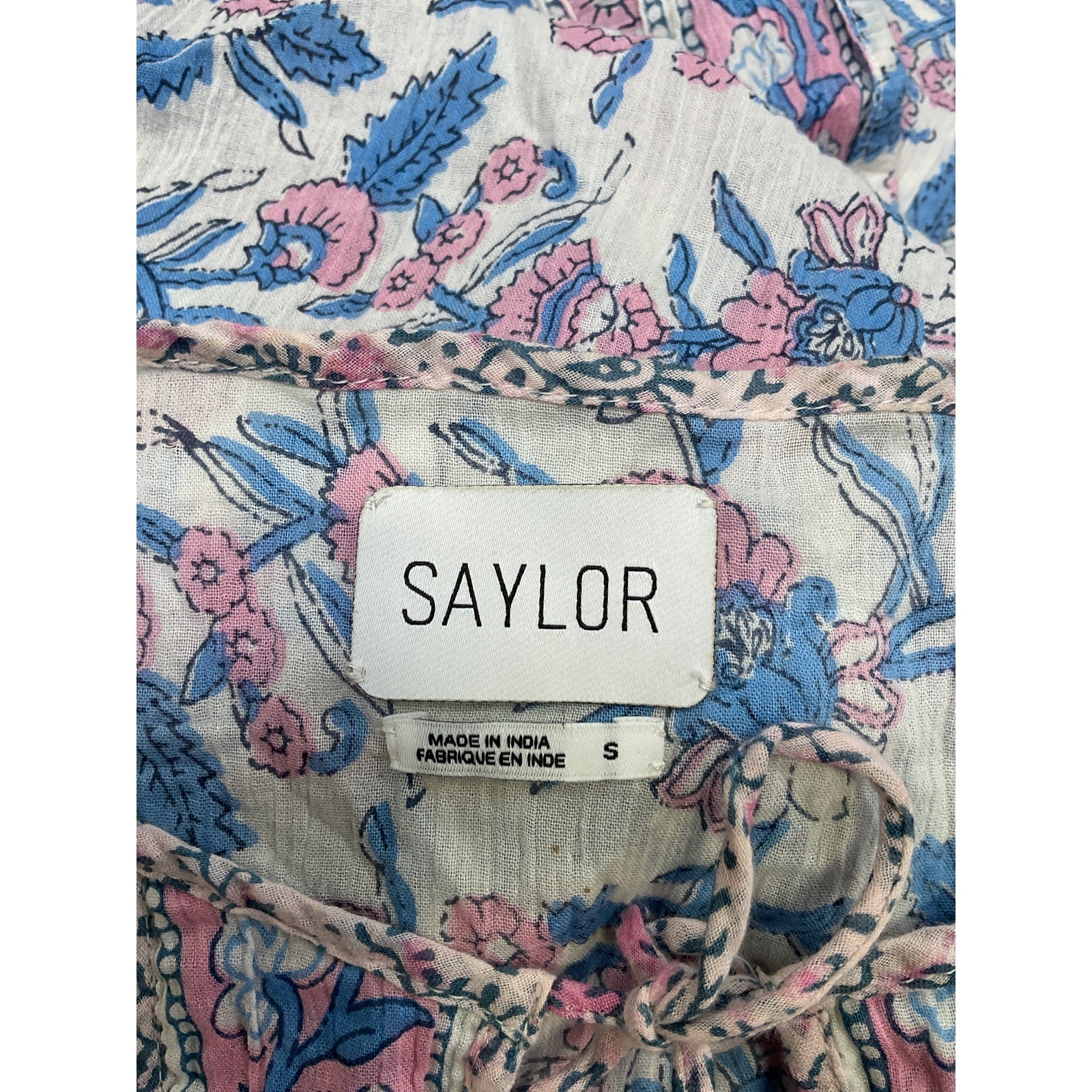 Saylor 'Katrina' Blue Cotton Skirt And Top Set Size S
