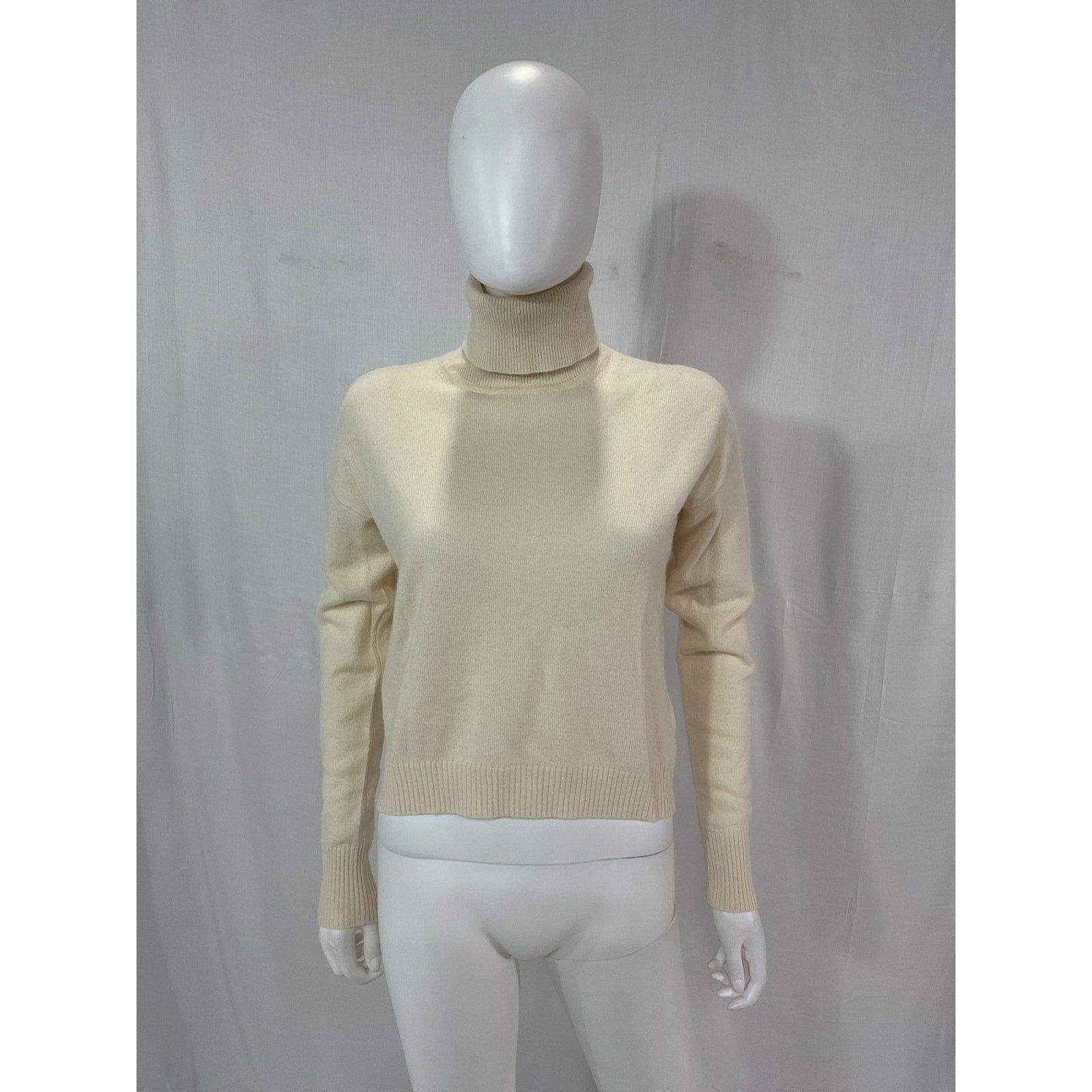 Intermix 'Bailey' Tan Cashmere Turtleneck Sweater Size Petite P