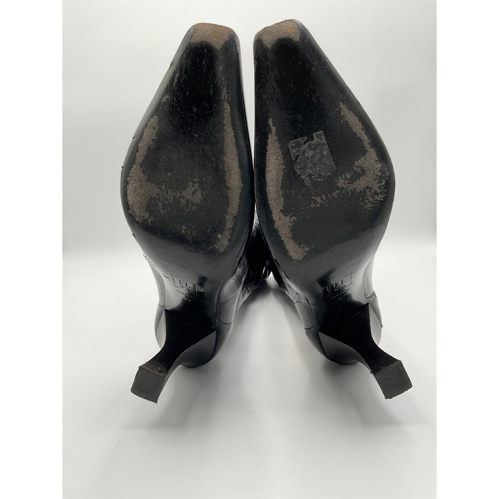 Helsa 'Snipped' Black Leather Toe Boot Size 7