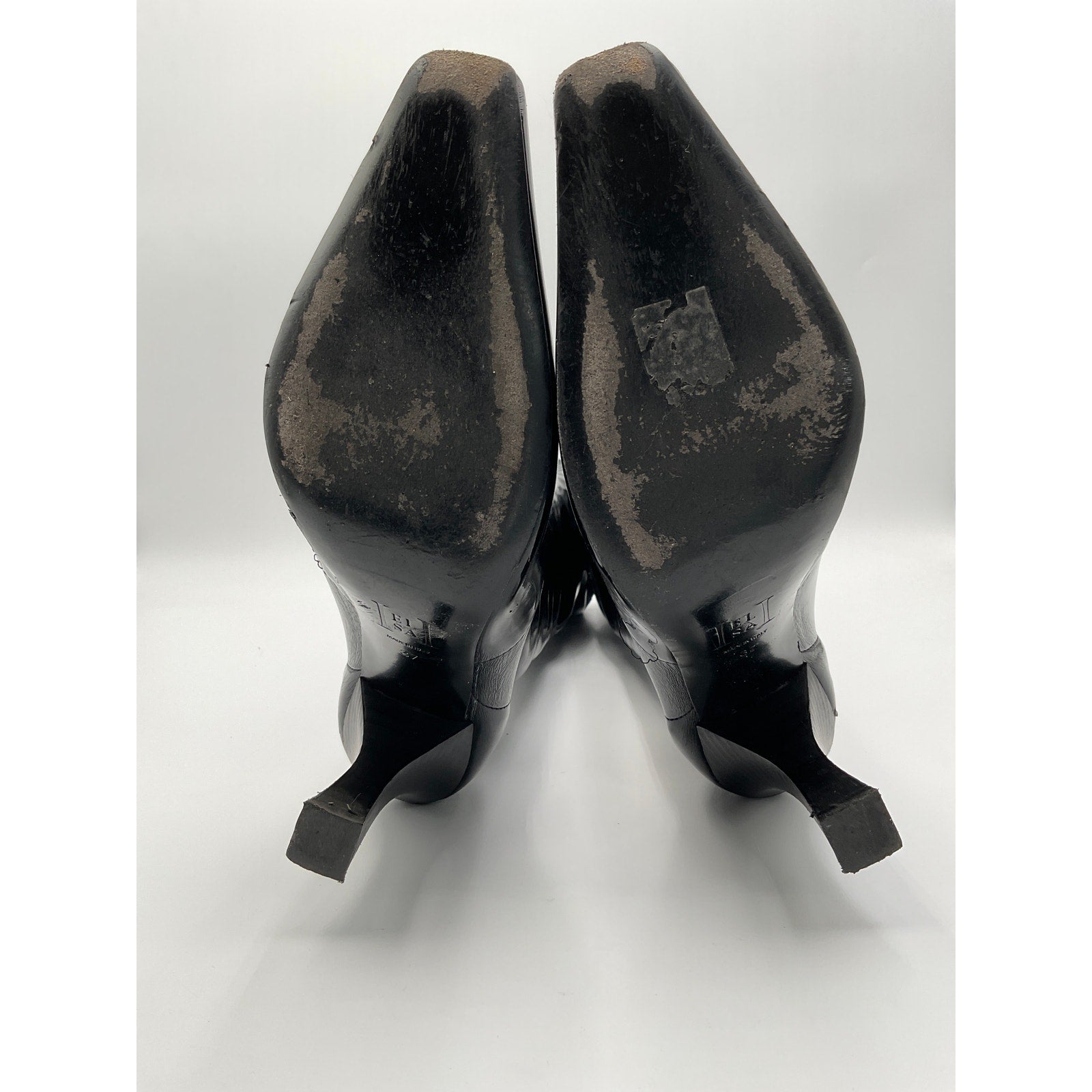Helsa 'Snipped' Black Leather Toe Boot Size 7