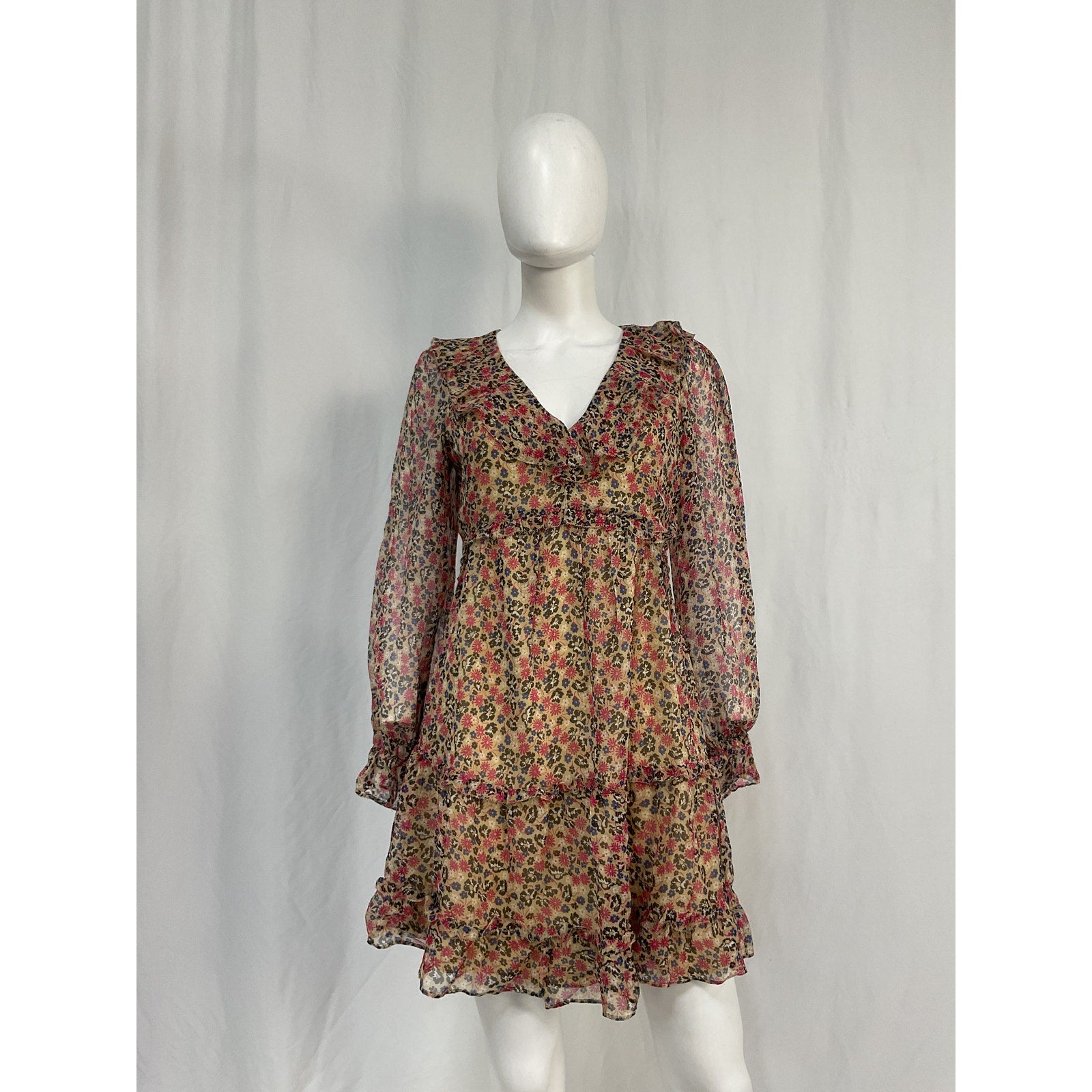 Joie 'Adanson' Pink Silk Mini Dress Size 4