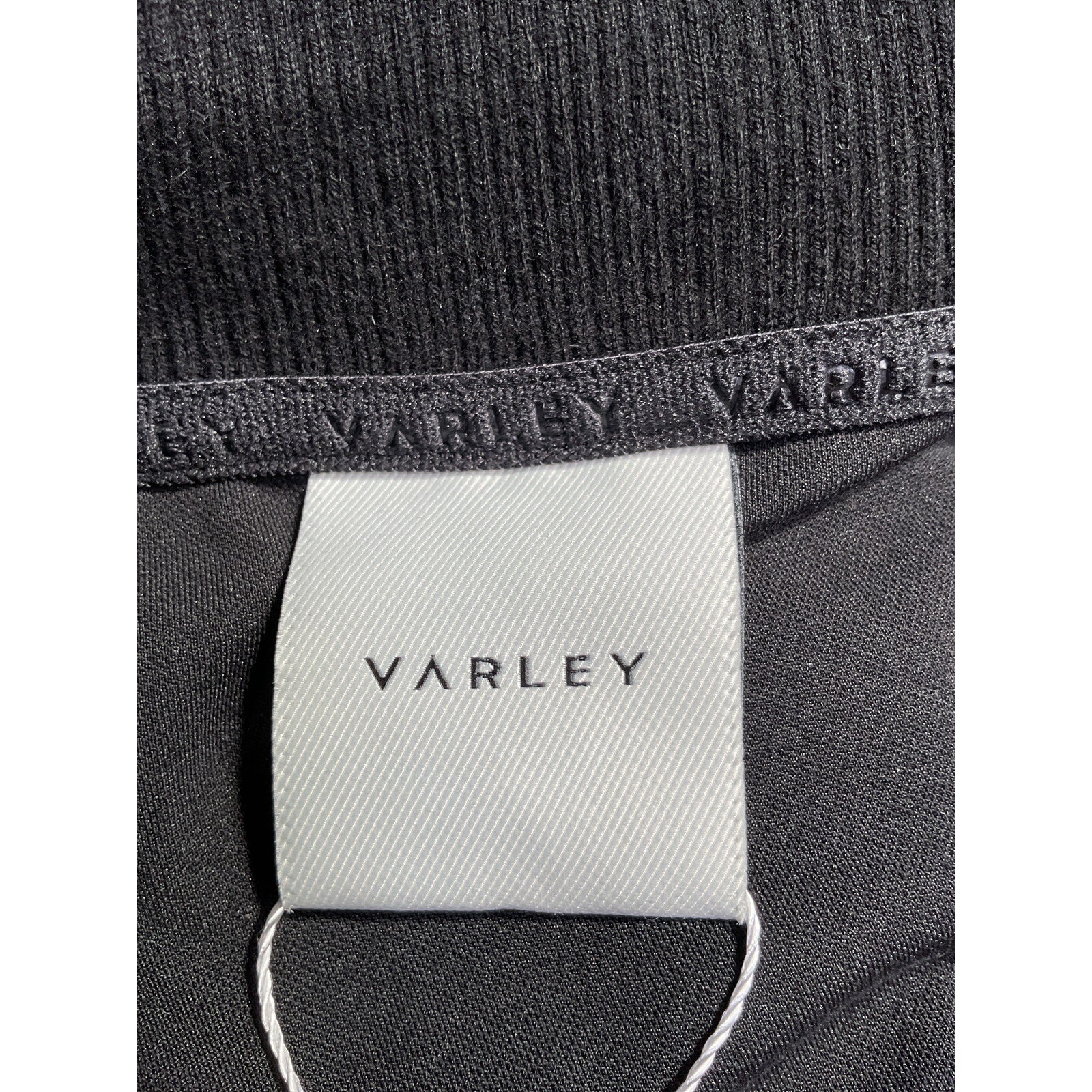 Varley 'Wilde' Black Cotton Pleated Sleeveless Mini Dress Size S