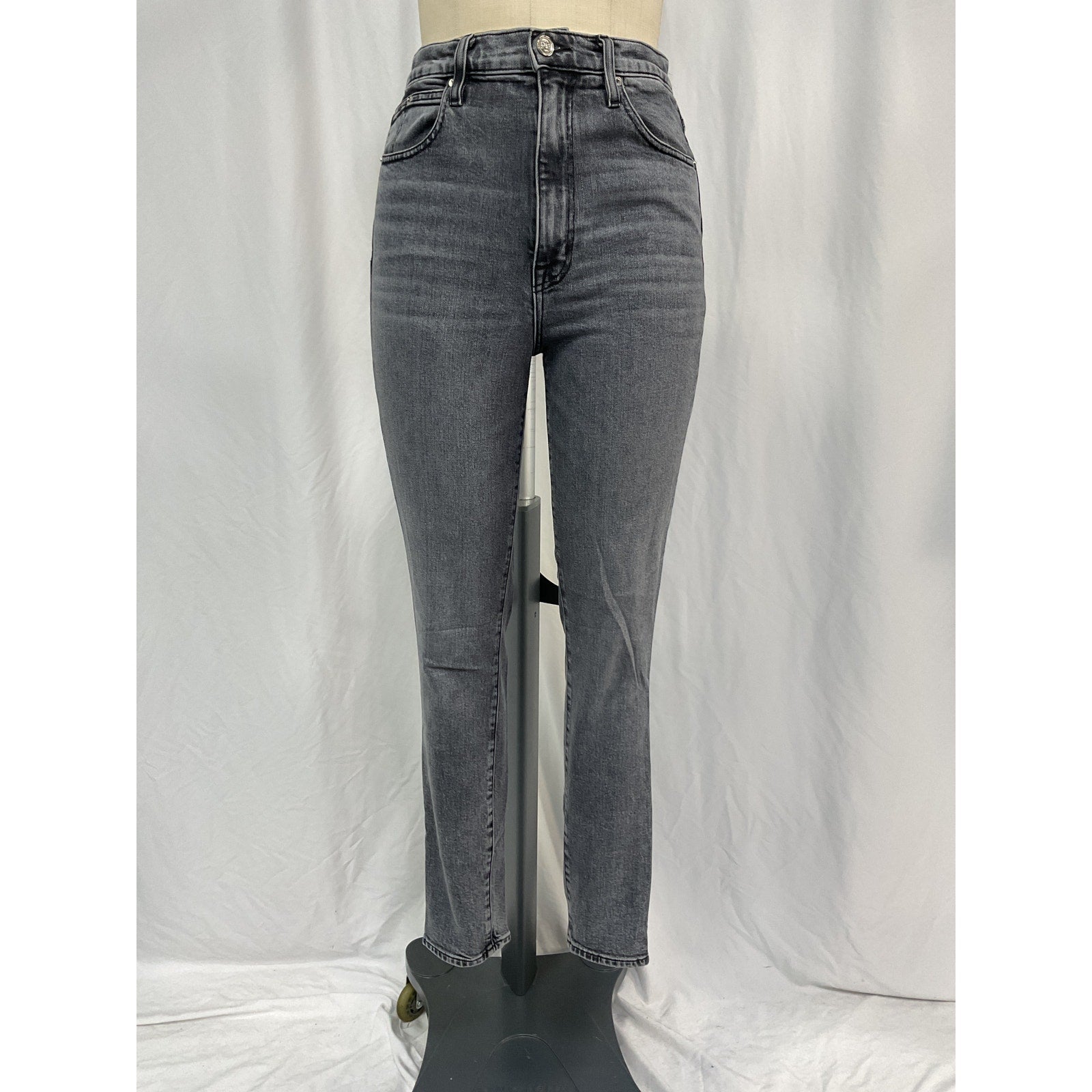 Slvrlake 'Beatnik' Black Cotton High Rise Slim Jean Size 26