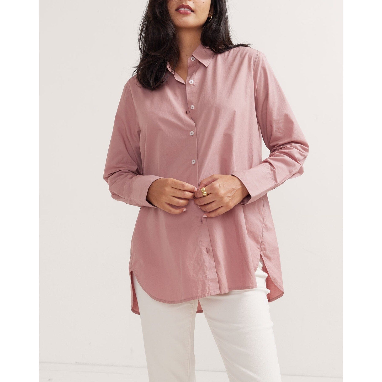 Hatch 'The Classic' Pink Buttondown Blouse Size 0