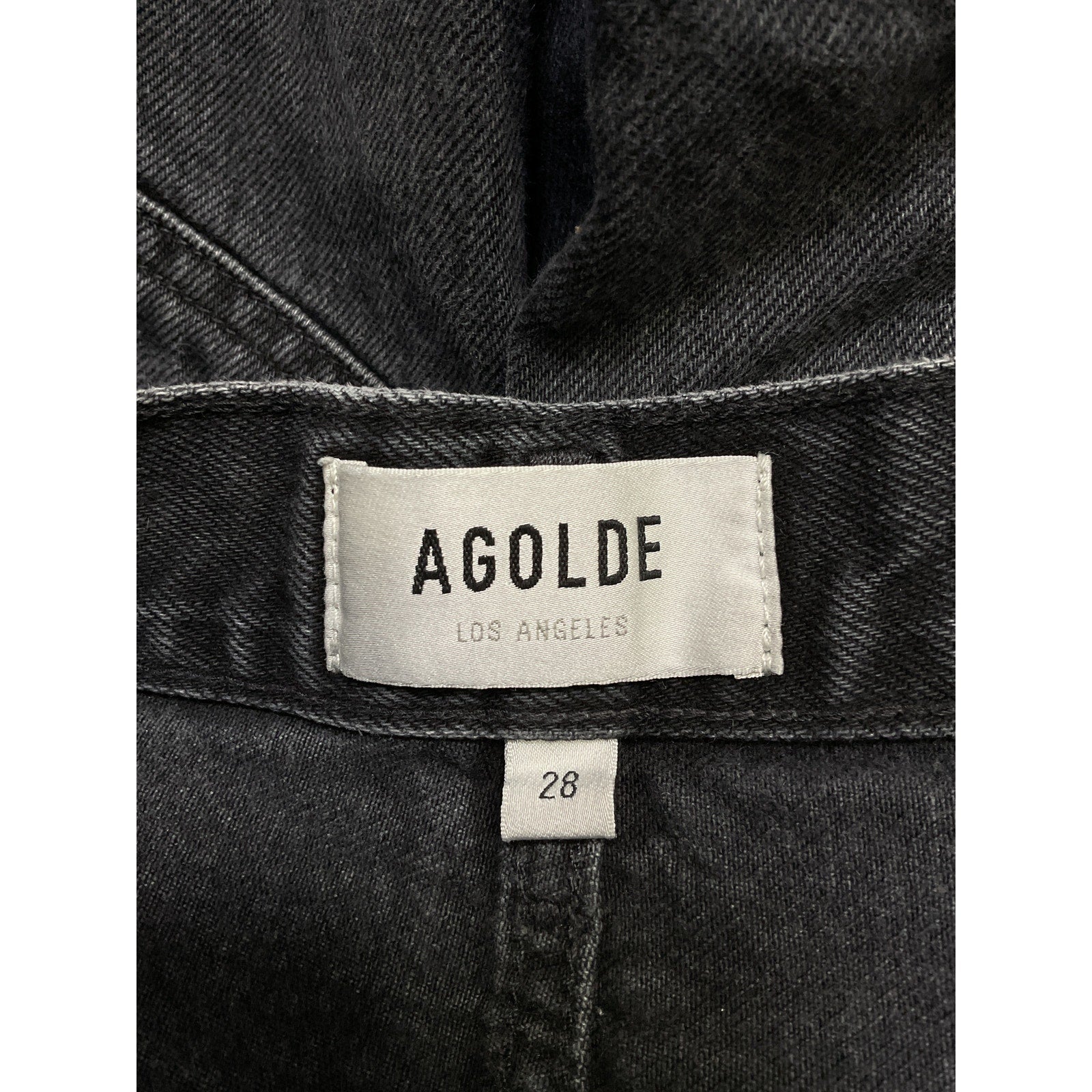 Agolde '90's' Black Crop Denim Jean Size 28