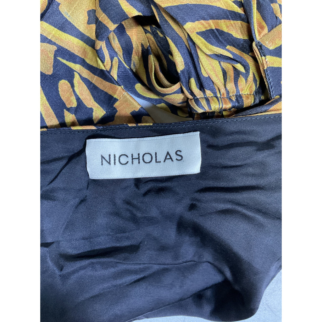 Nicholas 'Fraya' Gold One Piece Shoulder Crop Top Size 8