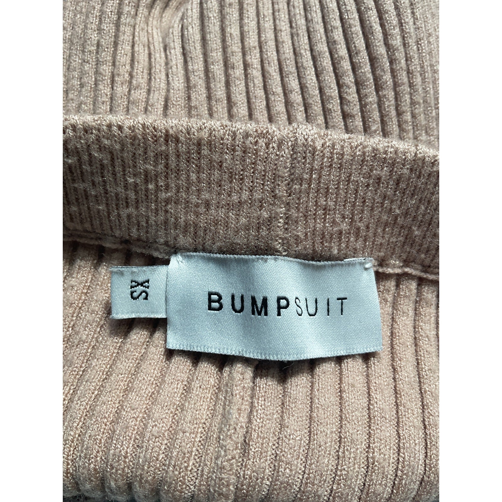 Bumpsuit 'Cozy' Tan Knit Flare Pant Size XS