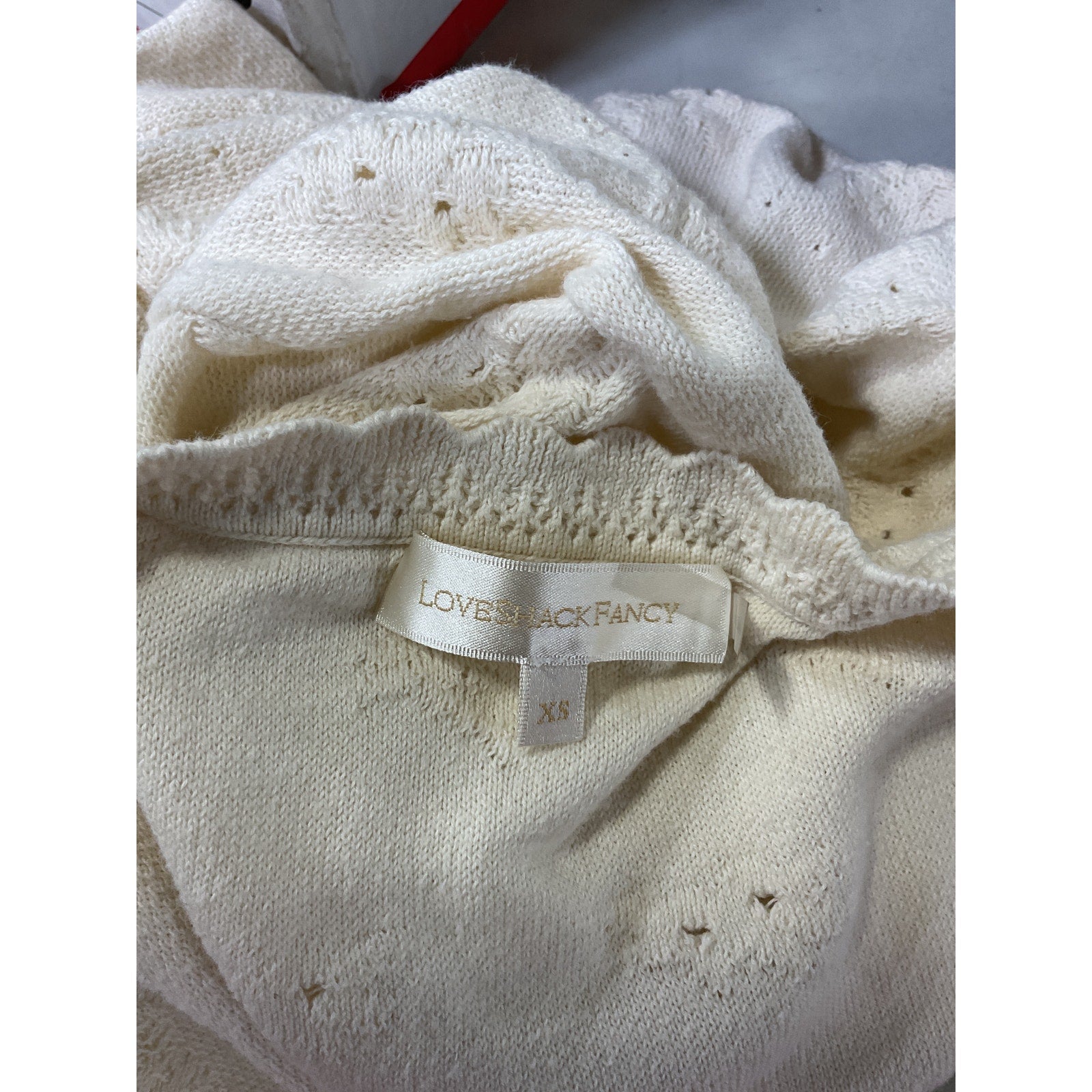 Loveshackfancy 'Aldridge' White Cardigan Size XS