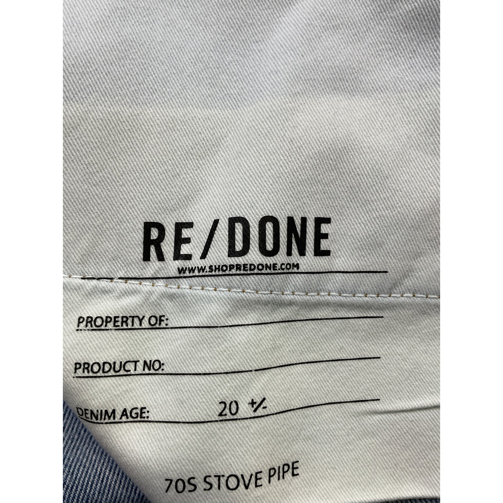 Re/Done '70s' Blue Stove Pipe Denim Jeans Size 30