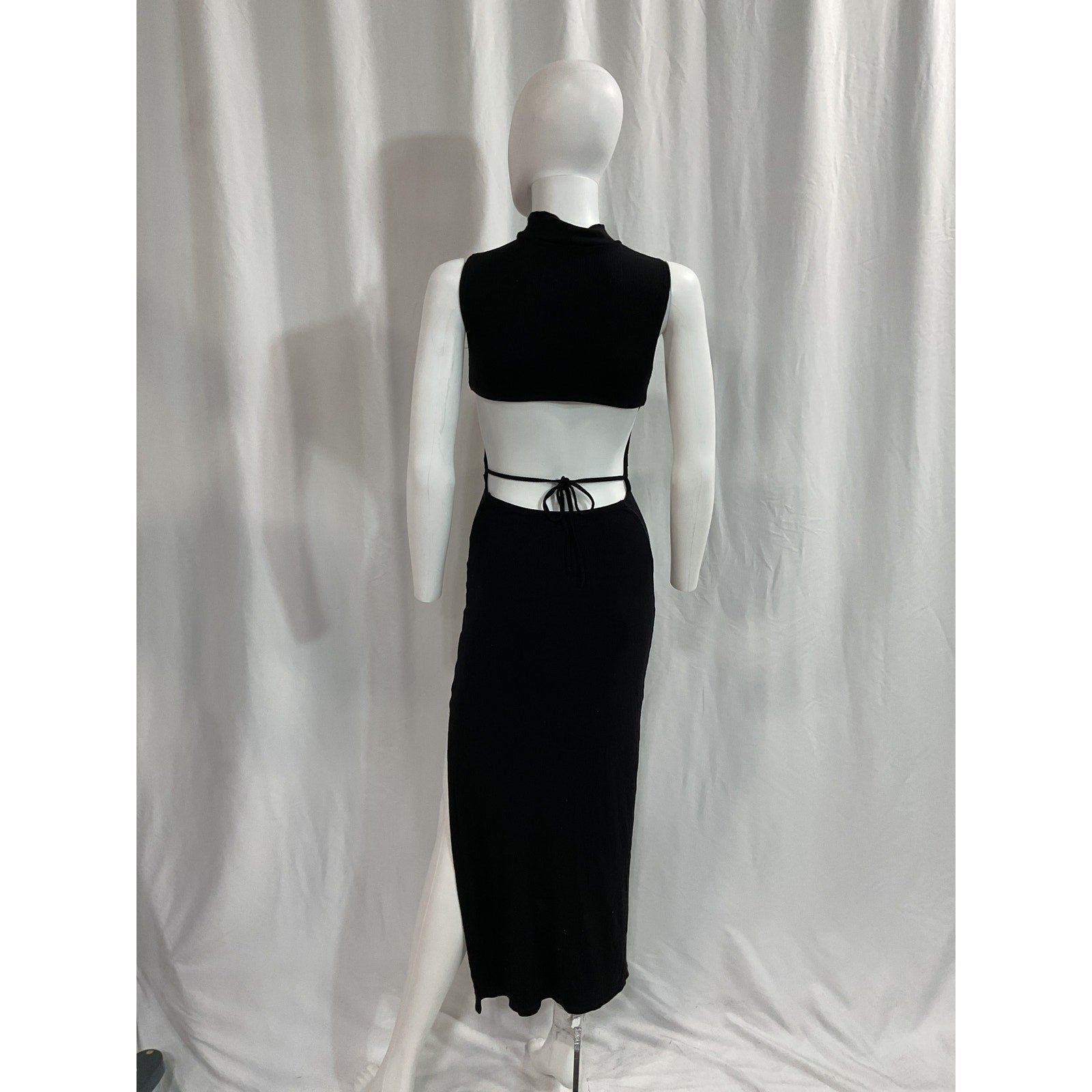 L*Space 'Chandler' Black Mock Neck Cut Out Dress Size XS