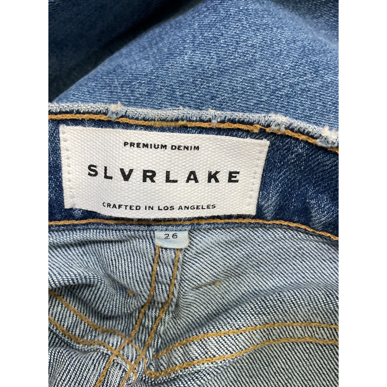 Slvrlake 'London' Blue High-Rise Straight-Leg Denim Jean Size 26
