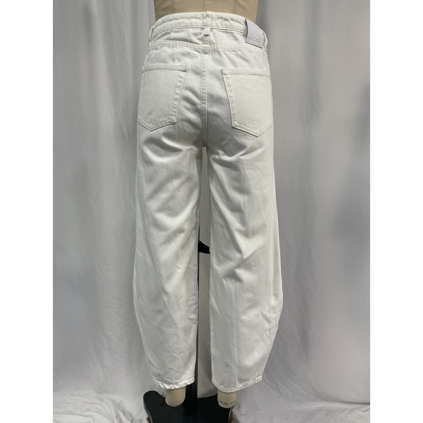 Toteme + Net Sustain Barrel White Cotton High-Rise Straight-Leg Organic Jeans Size 26