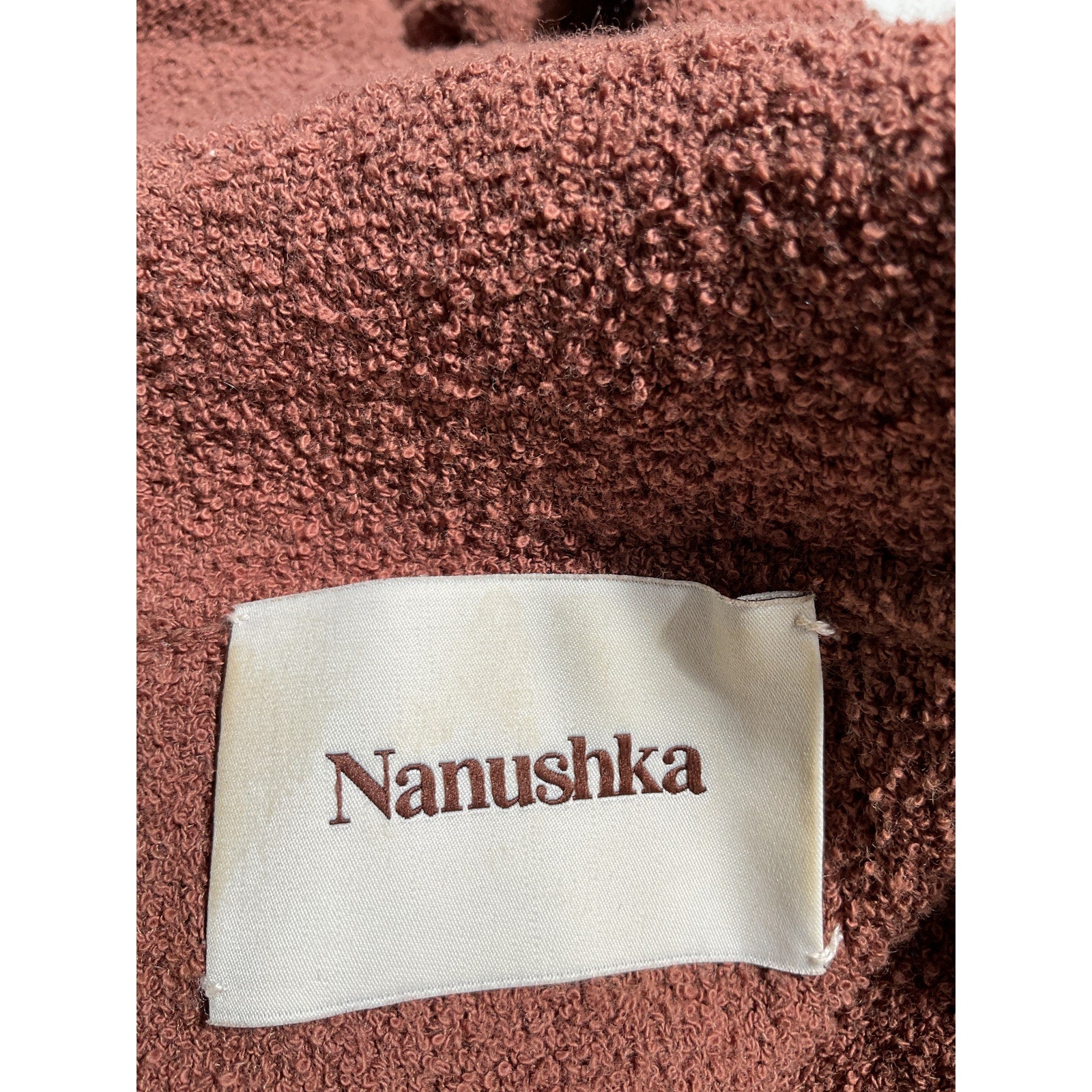 Nanushka 'Wrap' Brown Open Back Polo Sweater Size P