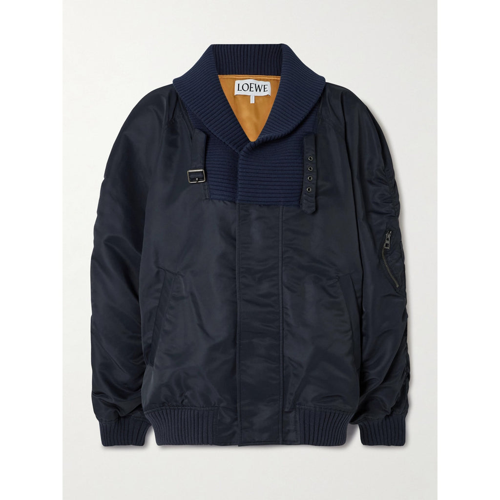 Loewe Blue 'Shell' Oversized Bomber Jacket Size 36
