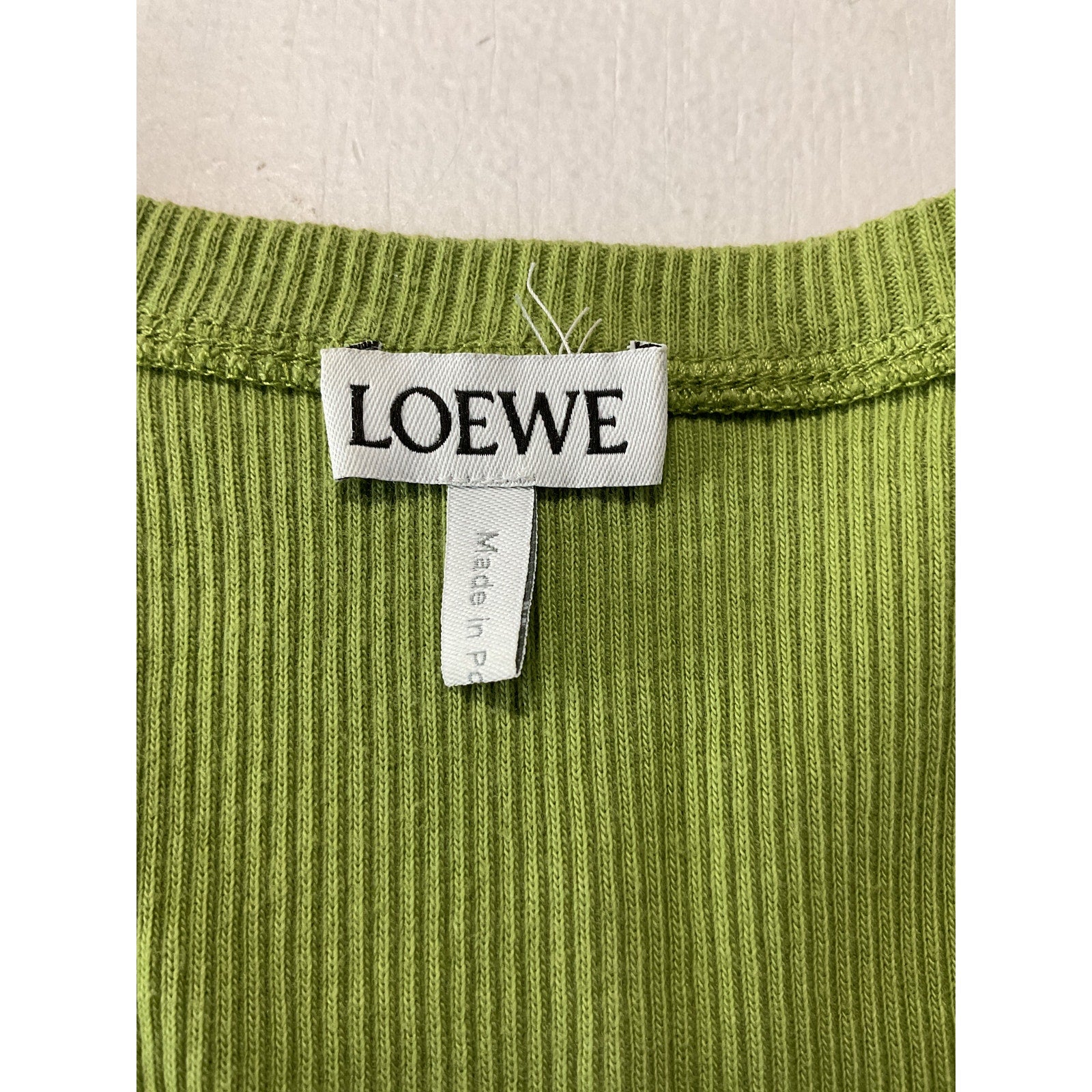 Loewe 'Anagram' Green Cotton Tank Top Size M