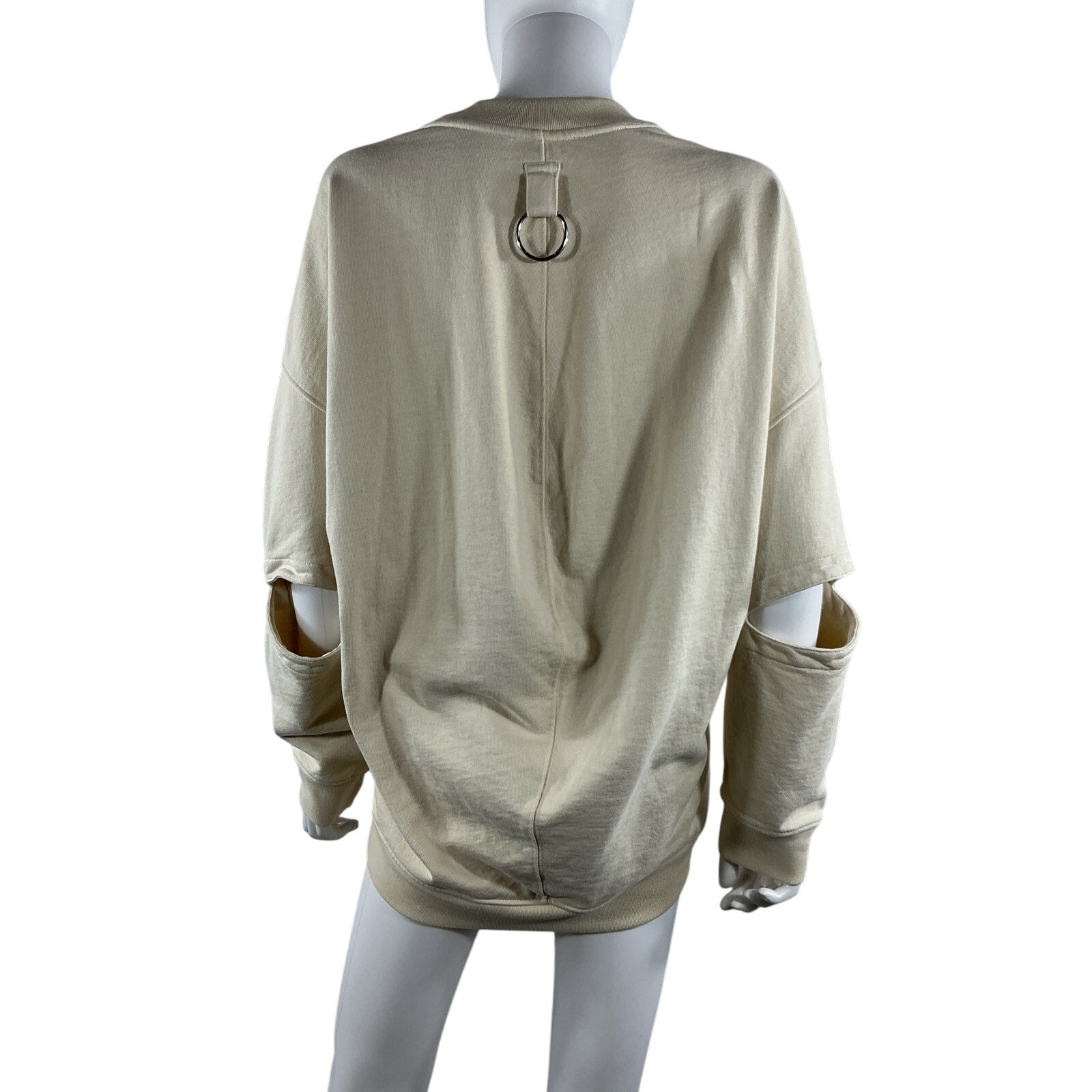 Tibi 'Cocoon' Ivory Crewneck Sweatshirt Size S