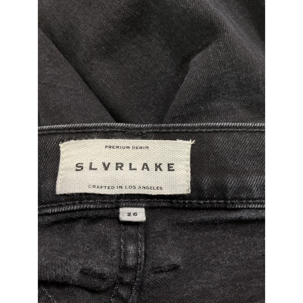 Slvrlake 'Frankie' Black High-Rise Kick-Flare Denim Jeans Size 26