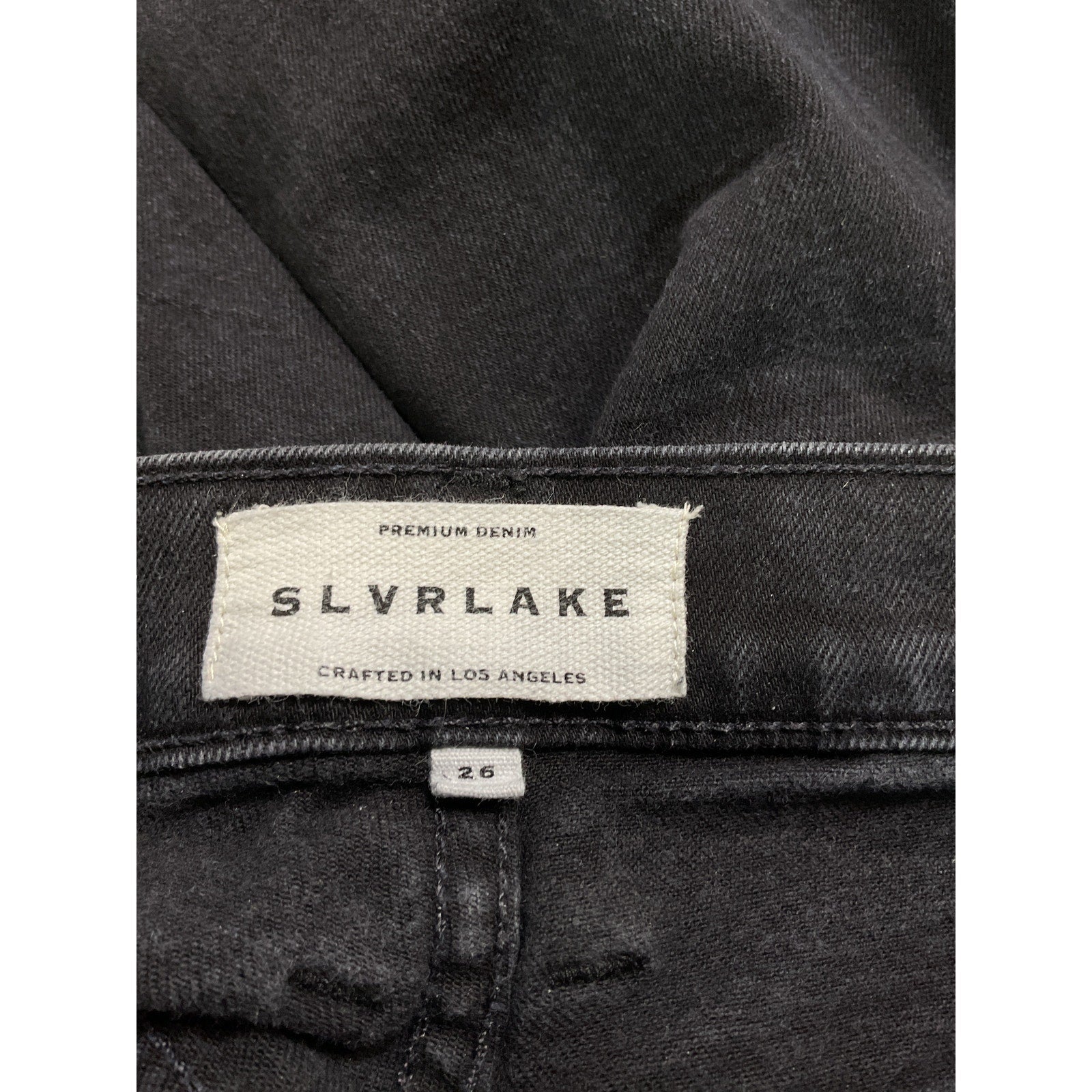 Slvrlake 'Frankie' Black High-Rise Kick-Flare Denim Jeans Size 26