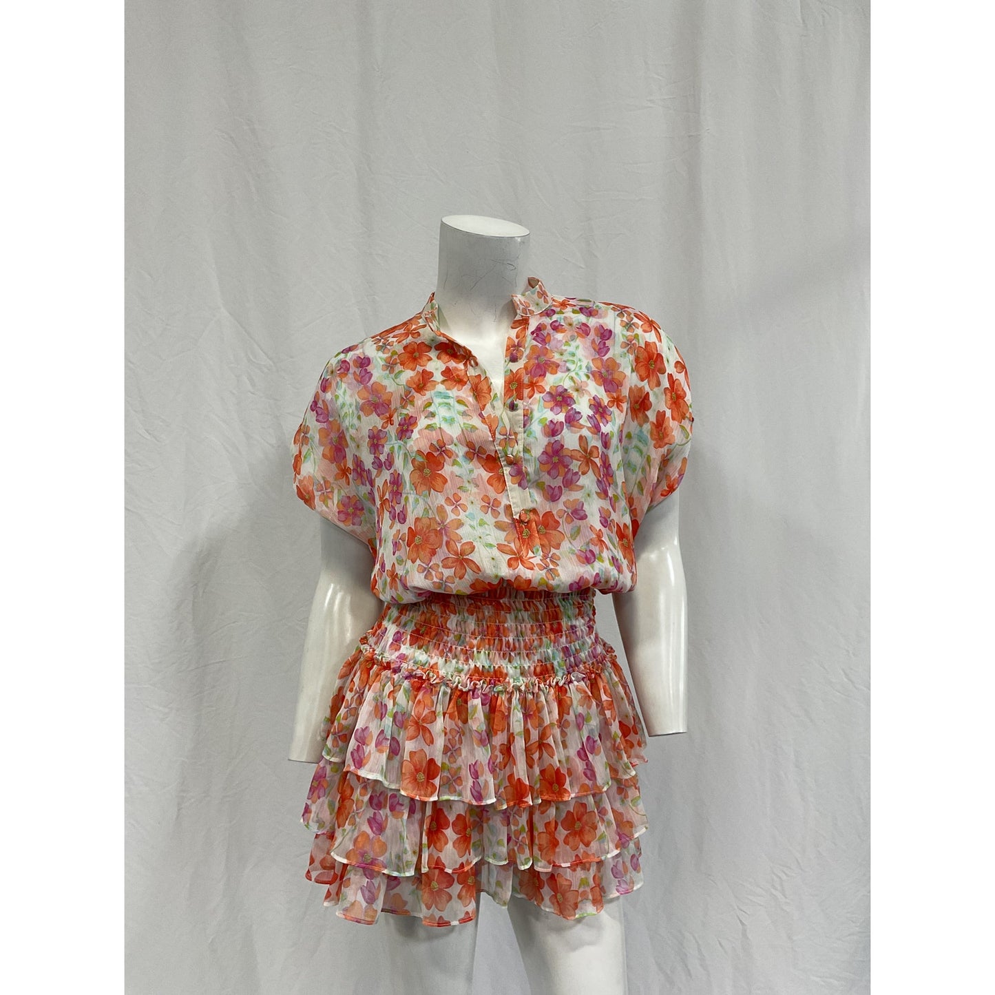 Misa Los Angeles 'Eloisa' Orange Polyester Dress Size S
