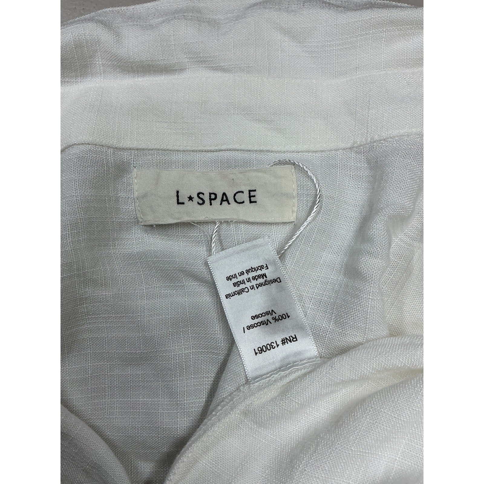 Lspace 'Barcelona' White Viscose Dress Size M / L