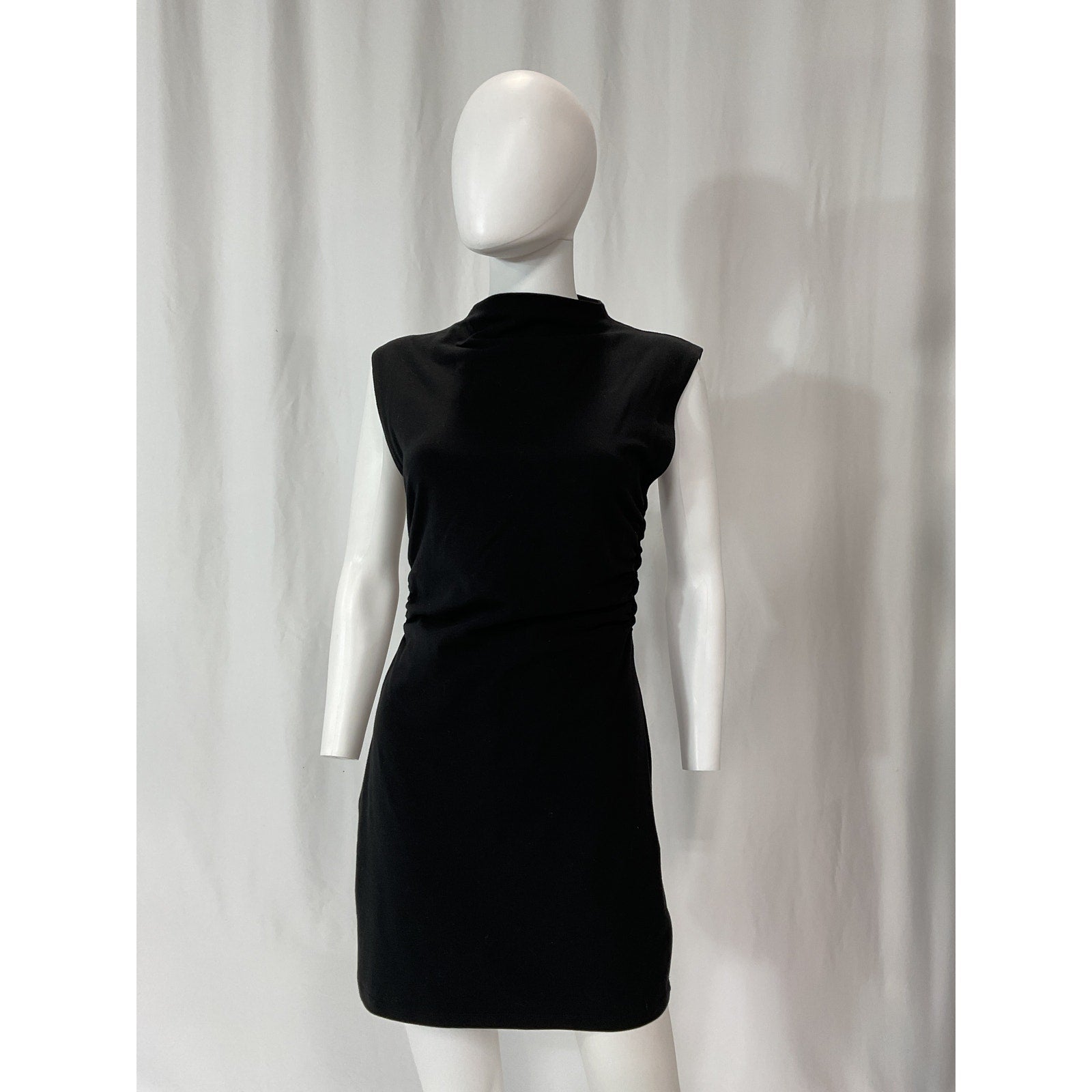 Reformation 'Alden' Black Mock Neck Knit Dress Size M