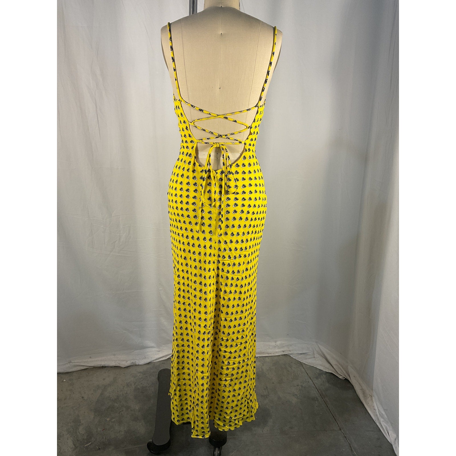 Staud 'Bellamy' Yellow Rayon Dress Size XS