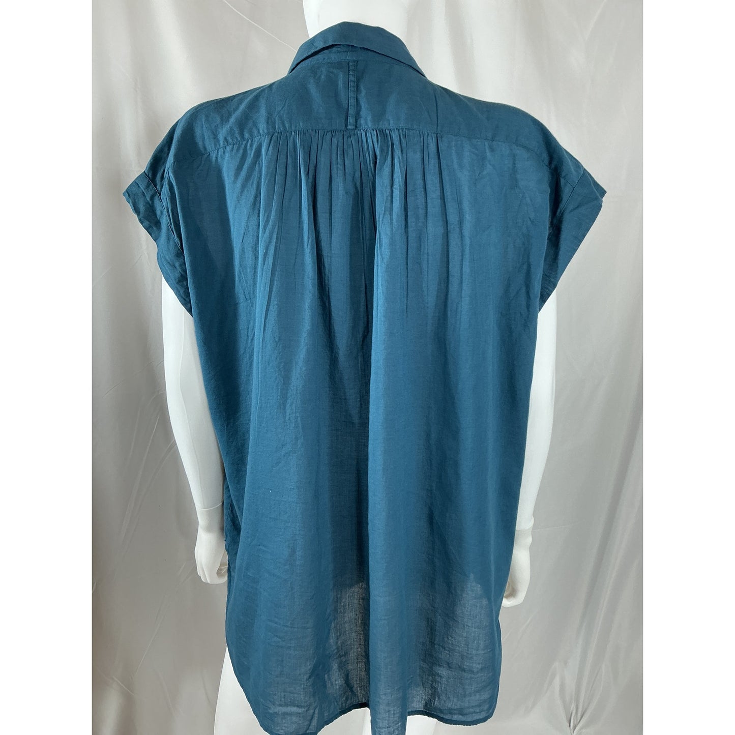 Nili Lotan 'Normandy' Blue Cotton Blouse Size M
