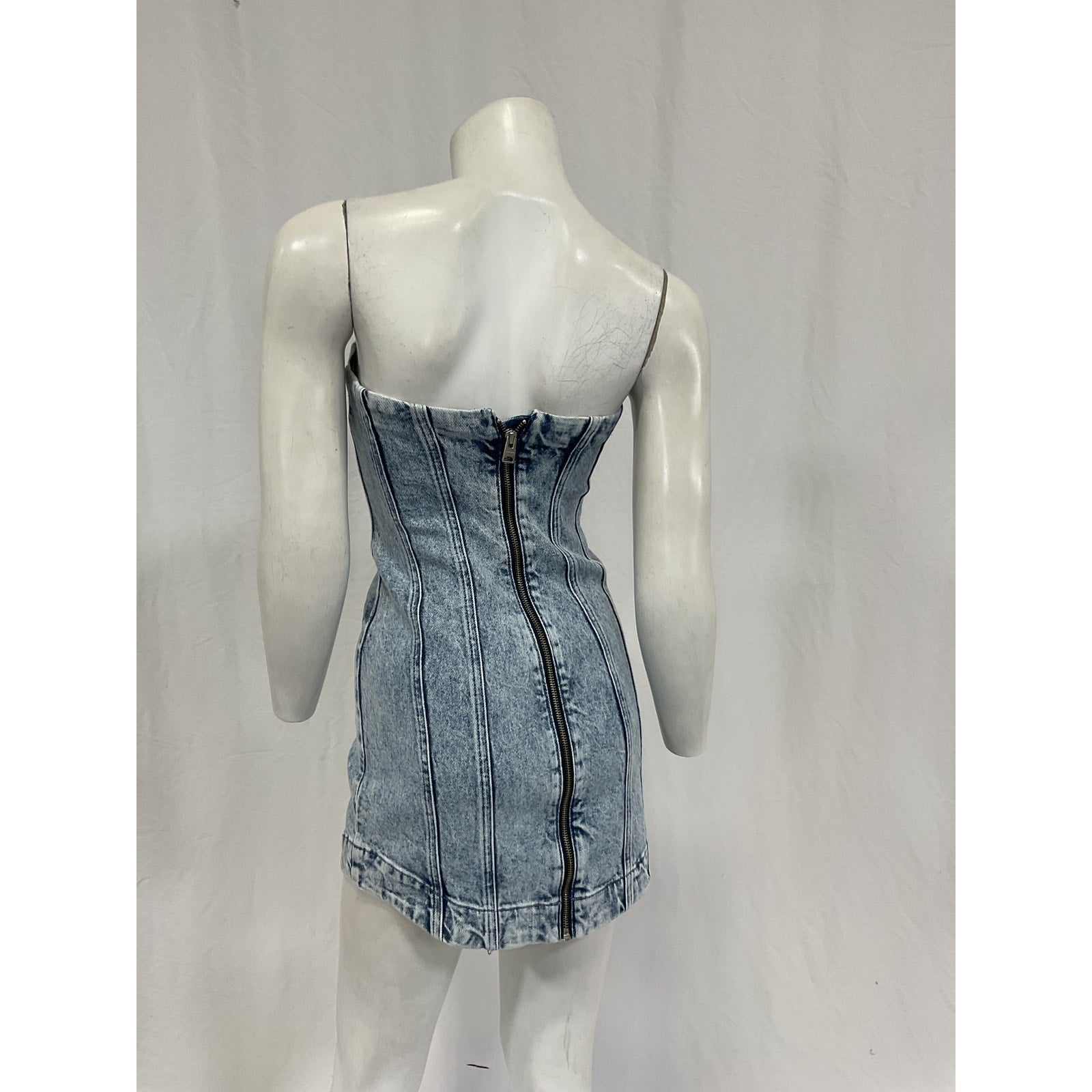 Allsaints 'Charli' Blue Cotton Corset Dress Size US 0