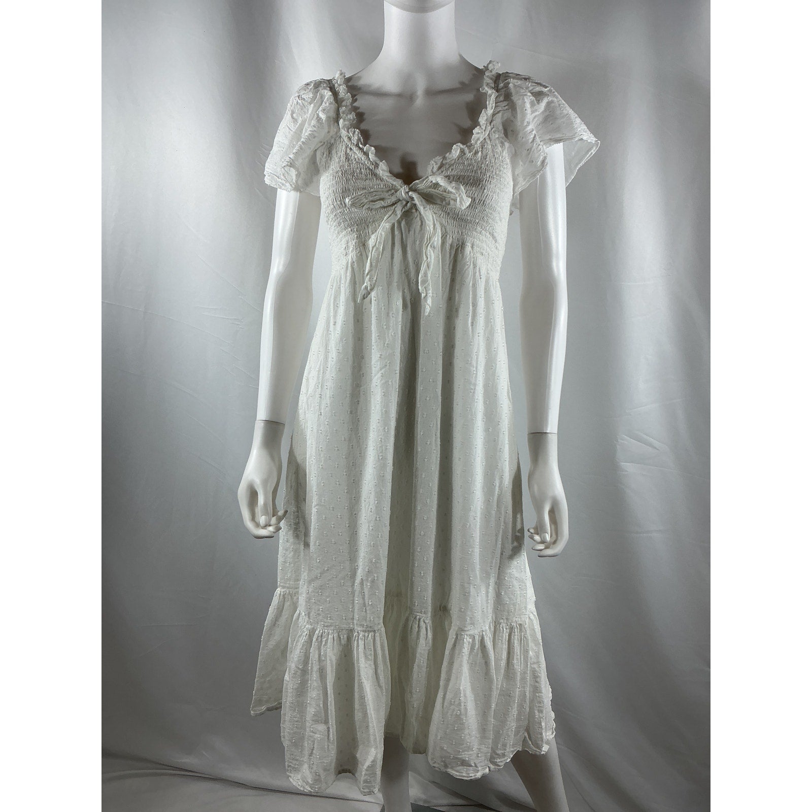 Cleobella 'Ashlyn' White Cotton Midi Dress Size M